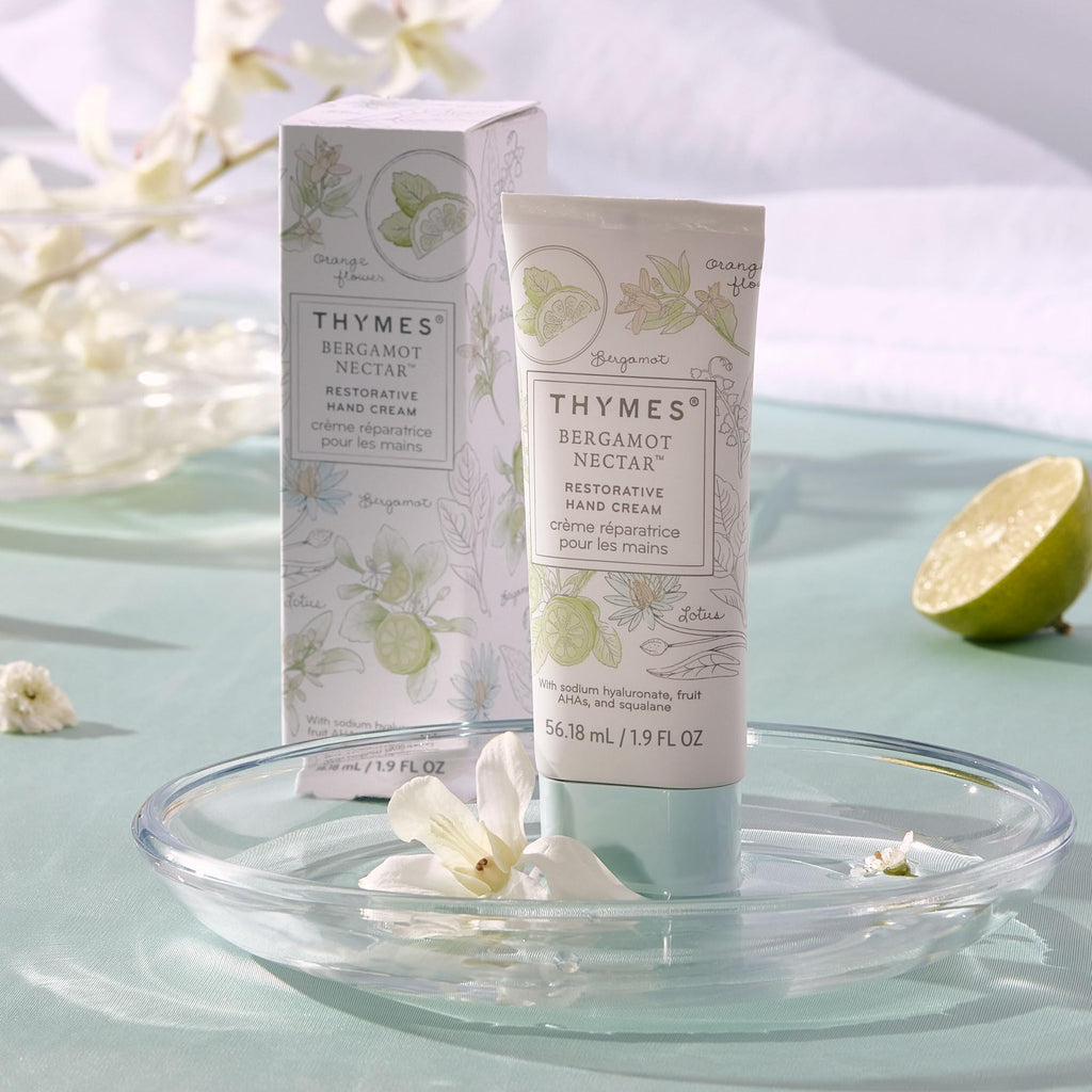 Thymes Restorative Hand Cream Bergamot Nectar – Travel-Size Moisturizer for Men & Women