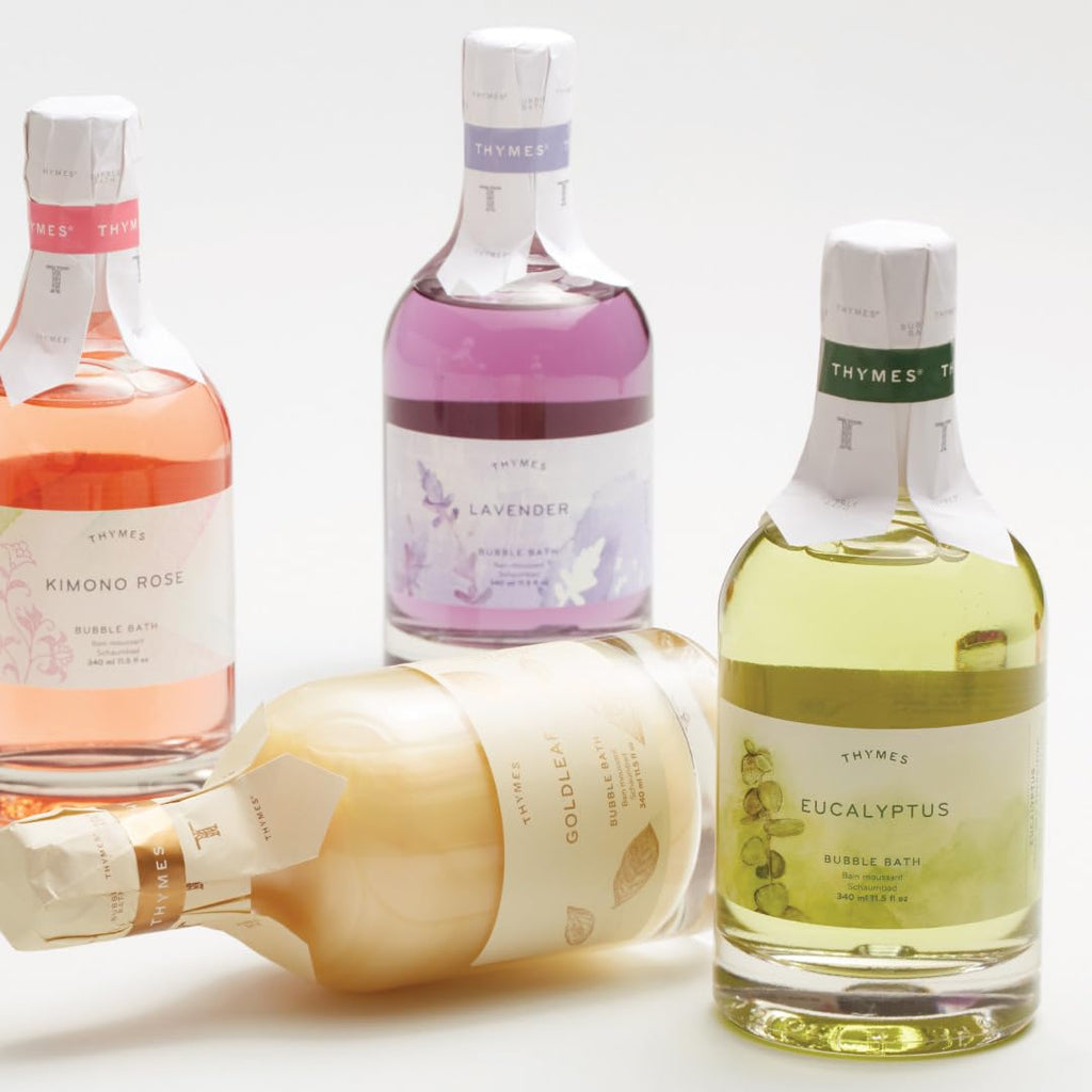 Thymes Lavender Bubble Bath – 11.5 fl oz | Calming Lavender Foaming Bath