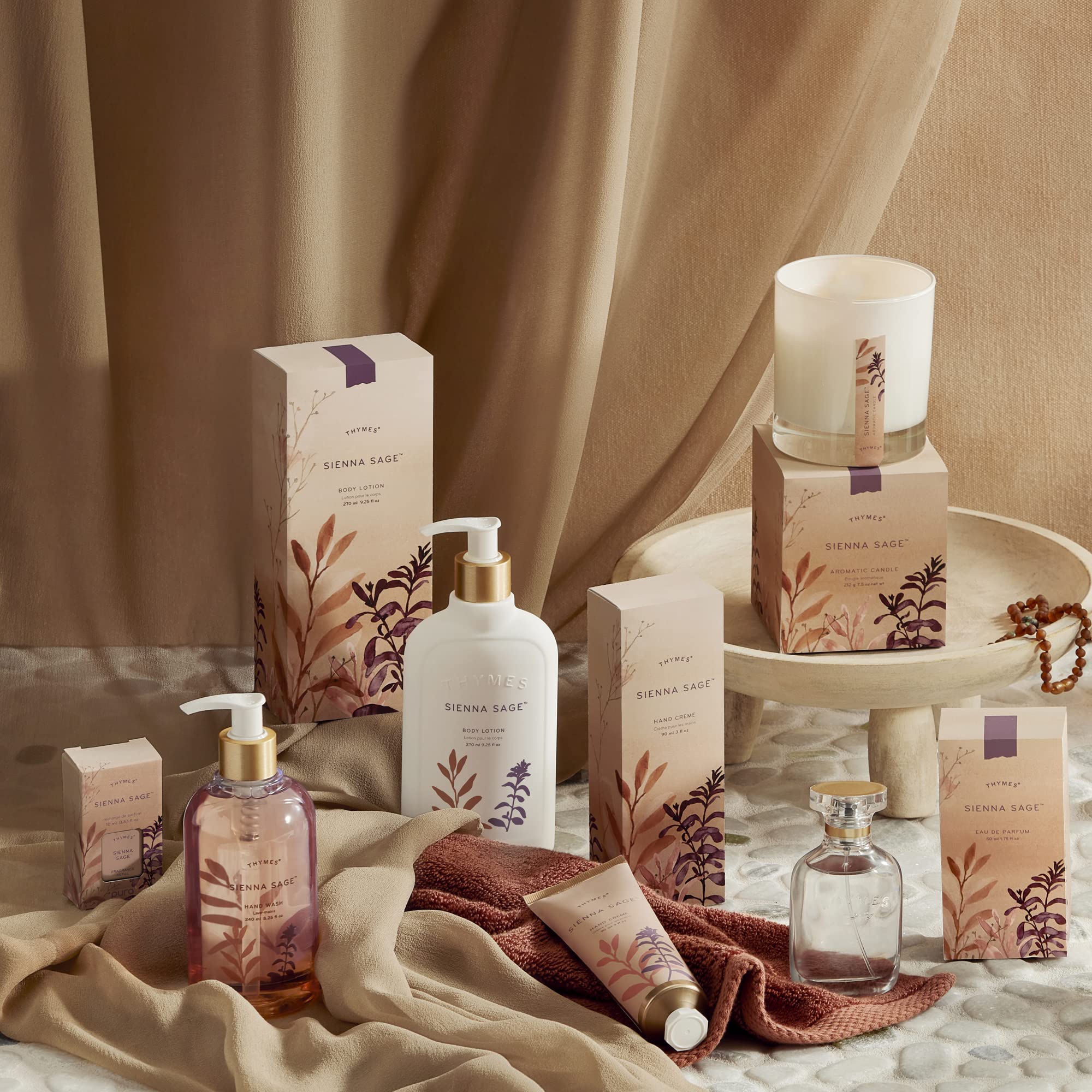 Thymes Moisturizing Hand Wash with Pump – Glycerin & Calendula, Siena Sage (8.25 oz)