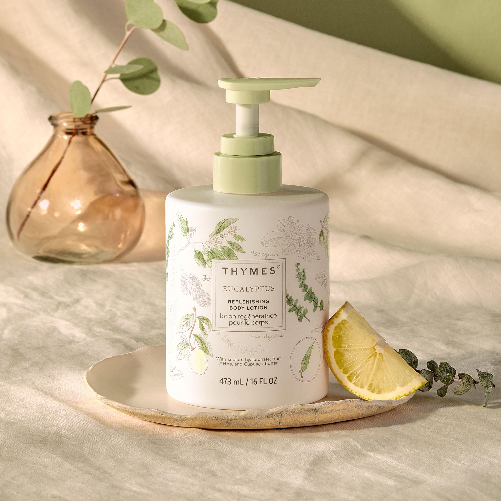 Thymes Large Replenishing Body Lotion – Hydrating Eucalyptus & Citrus (16 fl oz)