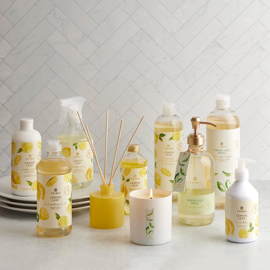 Thymes Hand Wash Refill | Fresh-Cut Basil Scented Liquid Soap, Deeply Cleansing & Hydrating, Plant-Based, 24.5 fl oz