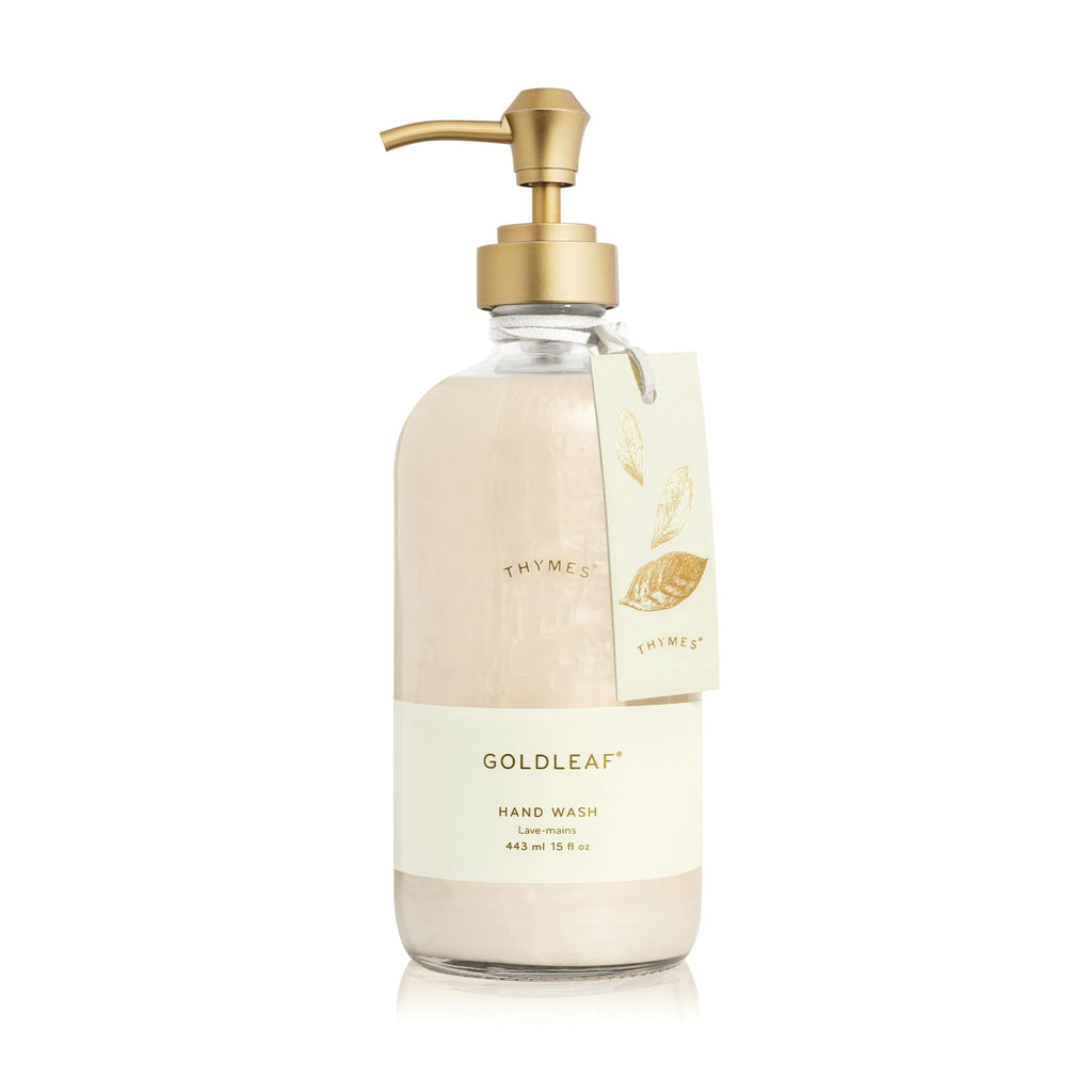 Thymes Goldleaf Hand Wash – 15 Fl Oz | Luxurious Floral Fragrance & Hydration