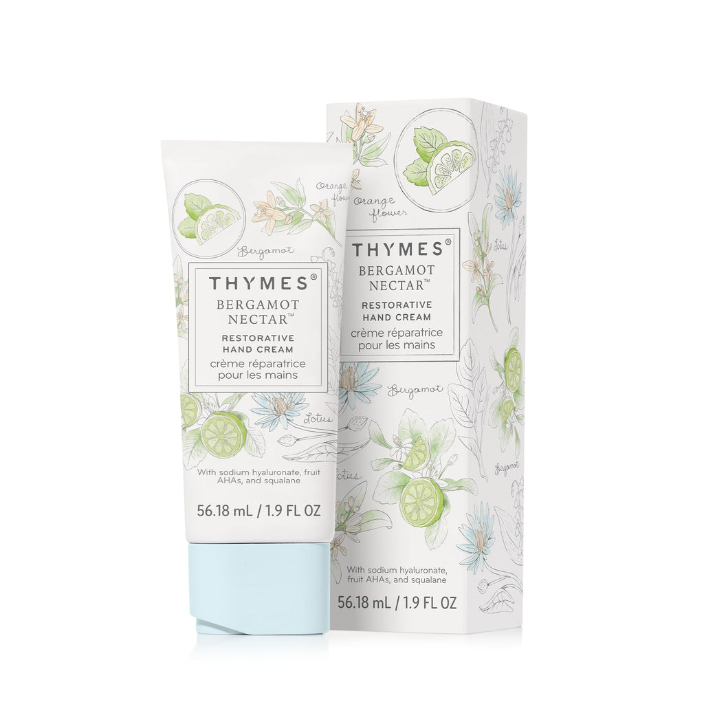 Thymes Restorative Hand Cream Bergamot Nectar – Travel-Size Moisturizer for Men & Women