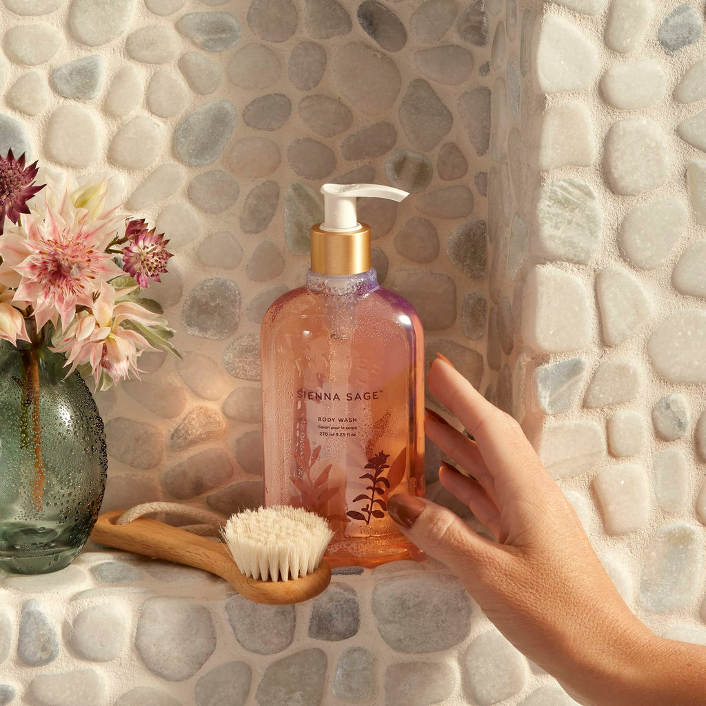 Thymes Sienna Sage Moisturizing Body Wash with Pump – Hydrating Bath Soap