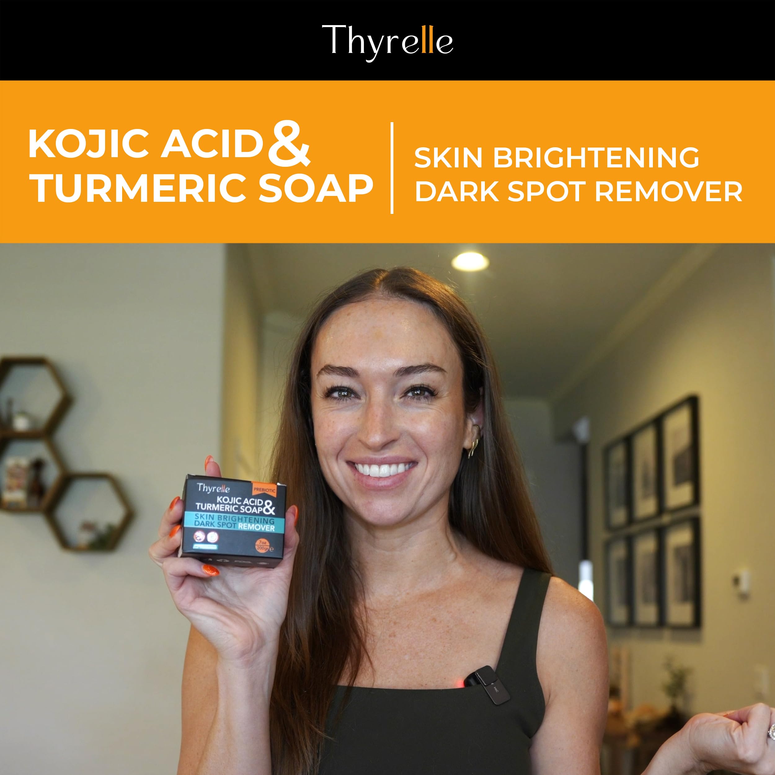 Thyrelle Kojic Acid and Turmeric Soap (3.5 oz) – Body & Face Brightening Bar