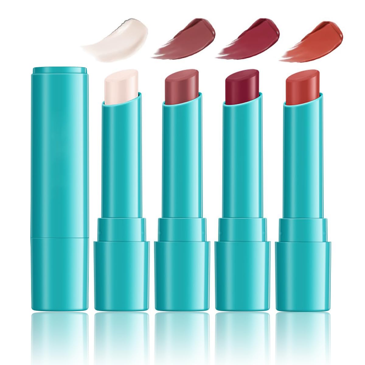 Tiejdhr 4Pcs Hydrating Lip Tint & Watery Lip Gloss – Long-Lasting Color & Moisture