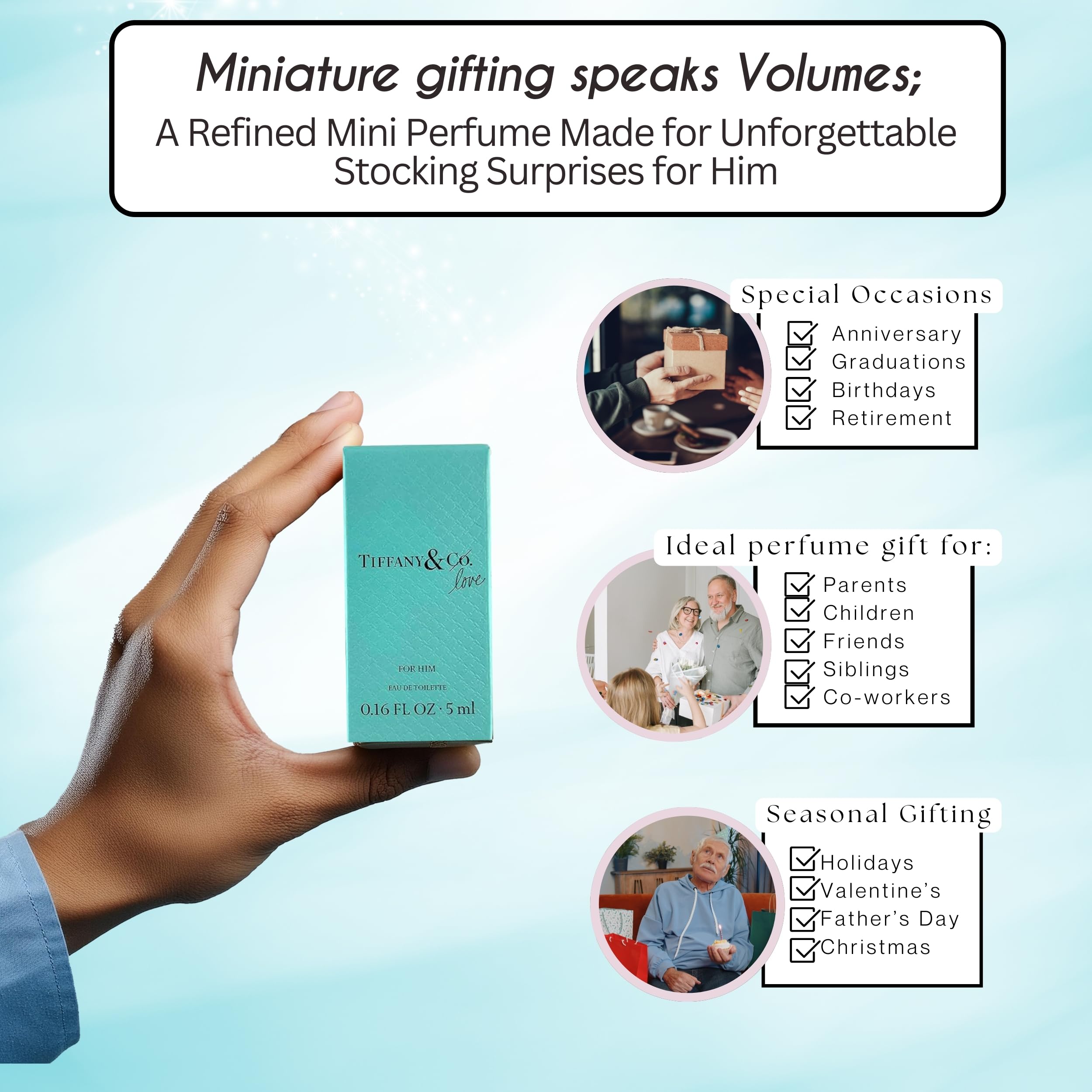 Love for Him Eau de Toilette Mini by Tiffany & Co. – 0.16 oz Travel-Size Men’s Fragrance