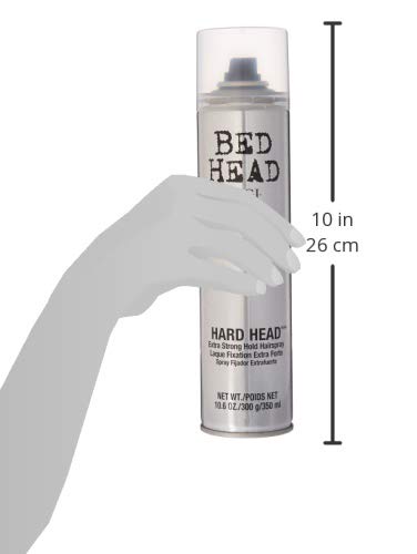 Bed Head Hard Head Spray by TIGI – Strong Hold Hairspray, 10 oz (Pack of 2)