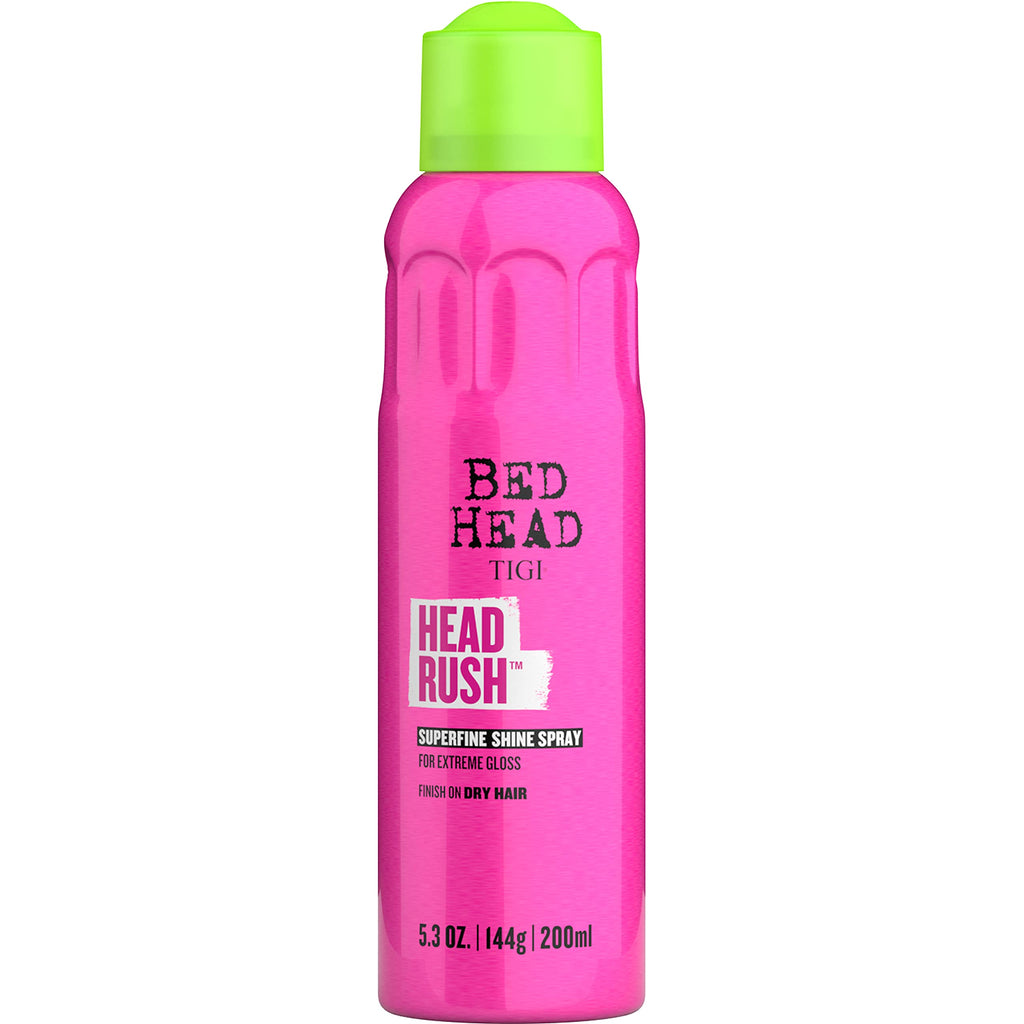 TIGI Bed Head Headrush Shine Hair Spray 5.3 oz – Glossy Finish & Lightweight Frizz Control