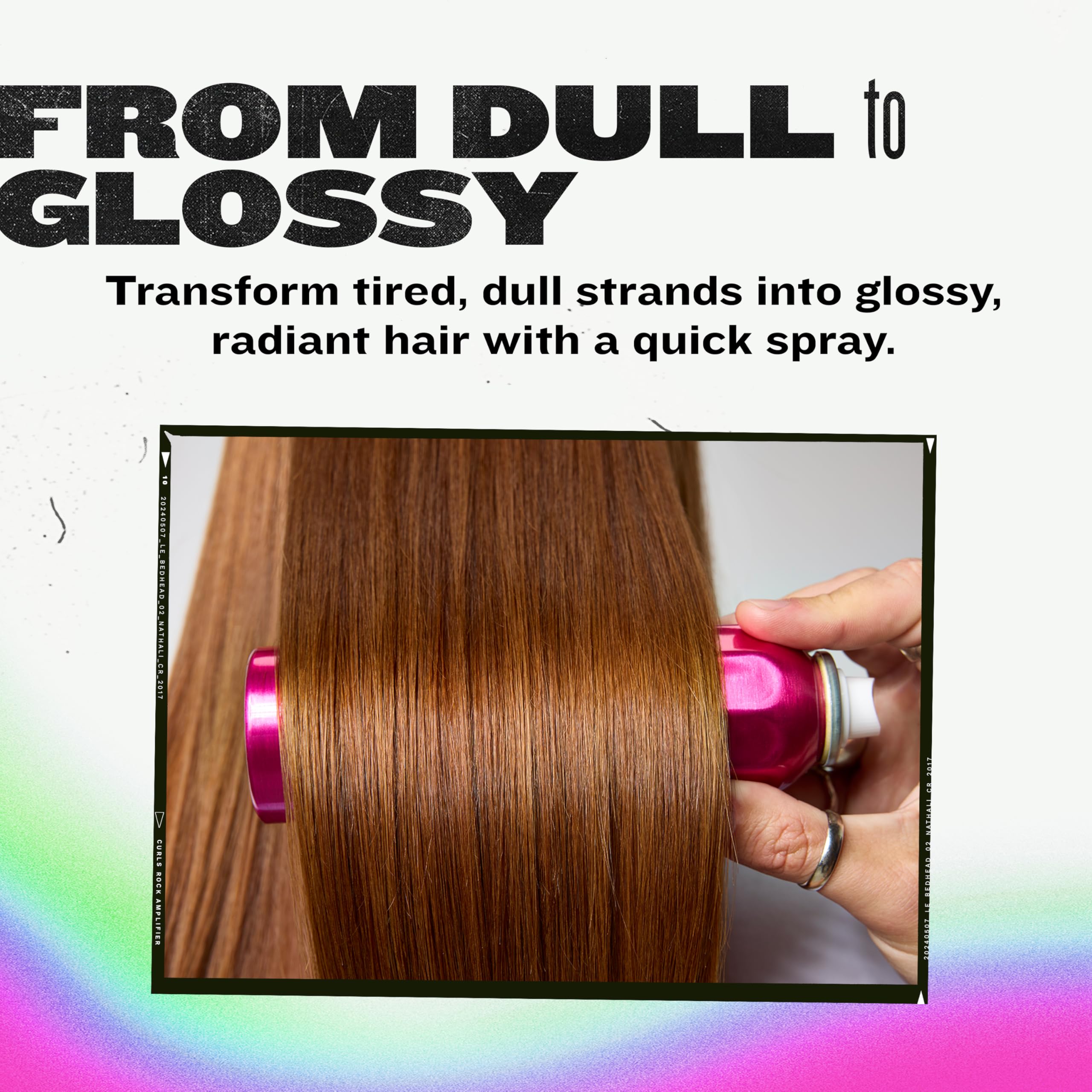 TIGI Bed Head Headrush Shine Hair Spray 5.3 oz – Glossy Finish & Lightweight Frizz Control
