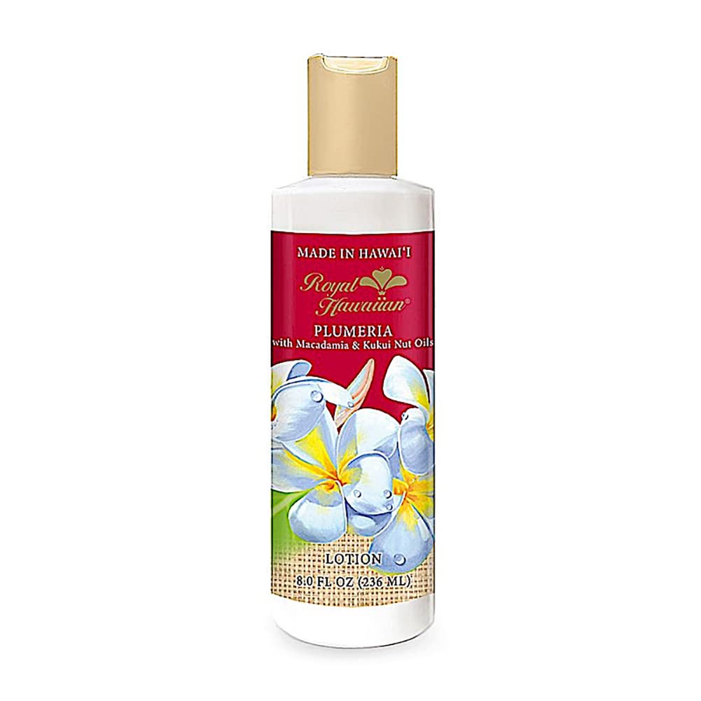 Tikimaster Royal Hawaiian Plumeria Body Lotion – 8 oz | Hydrating Macadamia & Kukui Oils