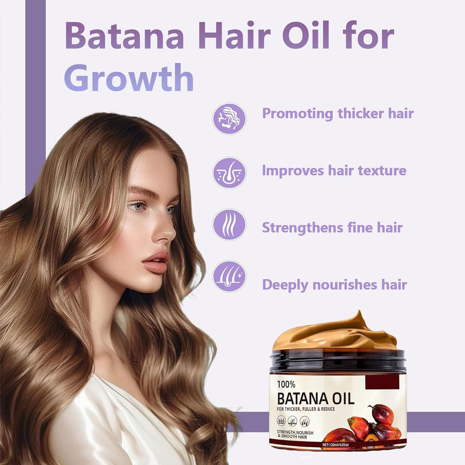 Tiliraiy Batana Oil – Organic Honduran Hair Growth Oil Paste, 100% Pure Batana Oil for Thicker, Shiny Hair