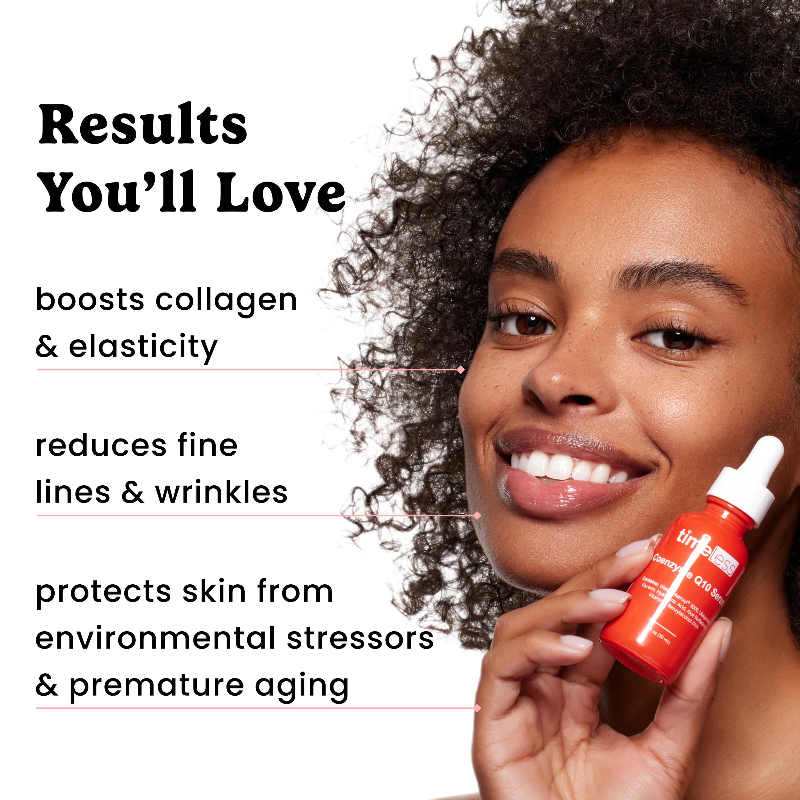 Timeless Skin Care Coenzyme Q10 Serum – Fragrance-Free Hydration & Smoothing with Hyaluronic Acid (1 oz, Pack of 2)