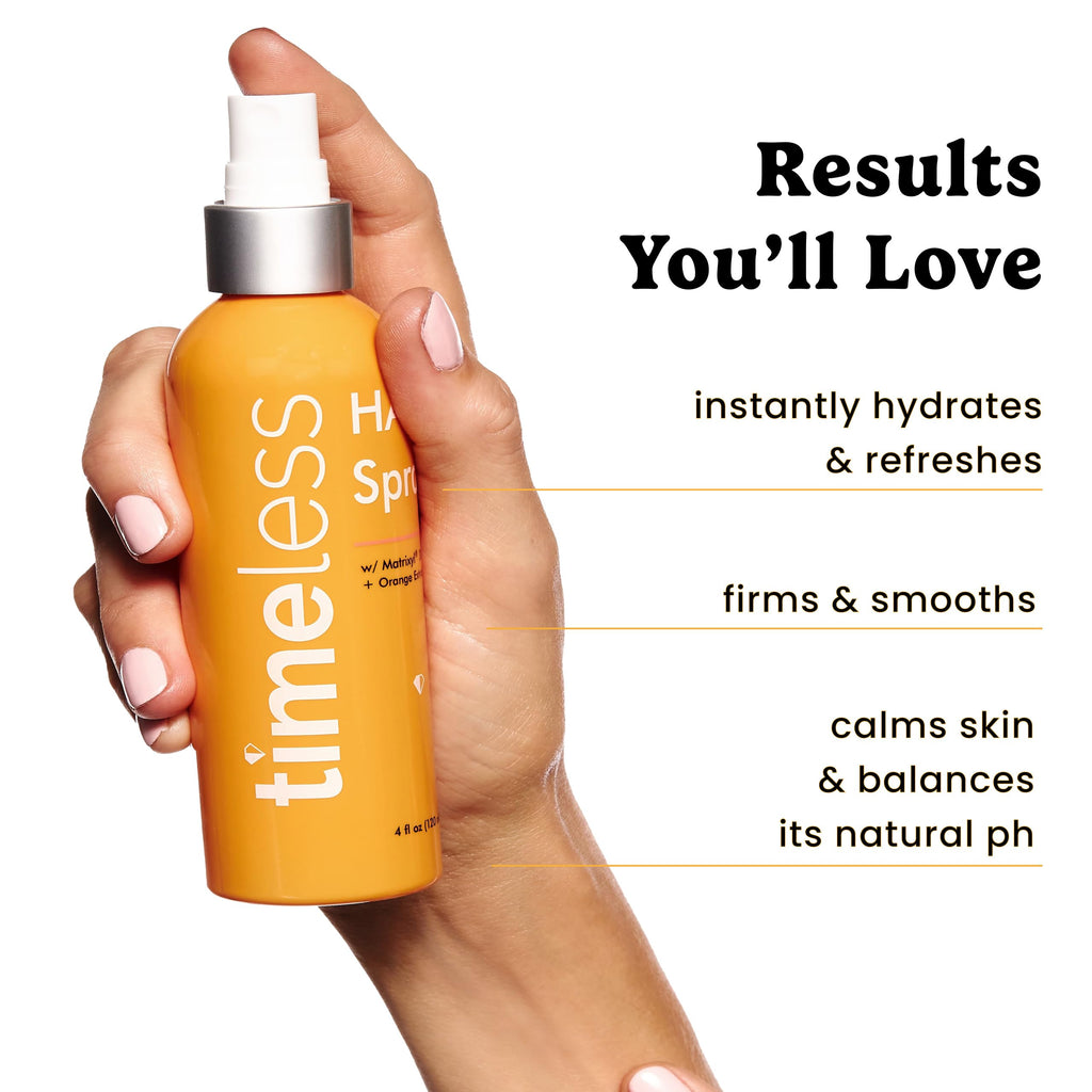Timeless Skin Care HA Matrixyl 3000 Face Mist – Fragrance-Free Hydrating Spray with Hyaluronic Acid (4 oz)