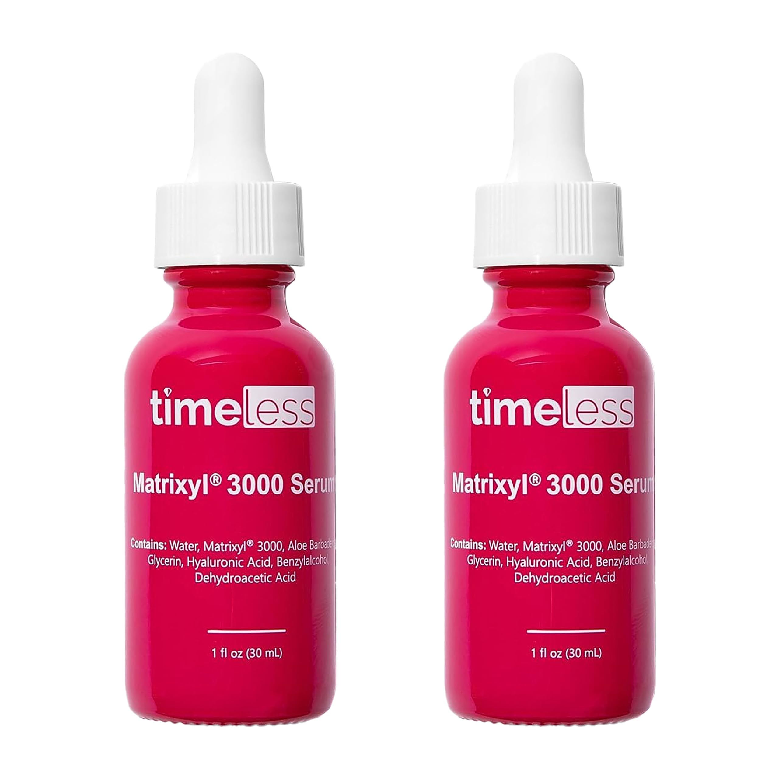 Timeless Skin Care Matrixyl 3000 Serum – Hydration + Elasticity Support, Fragrance-Free, 1 oz (Pack of 2)