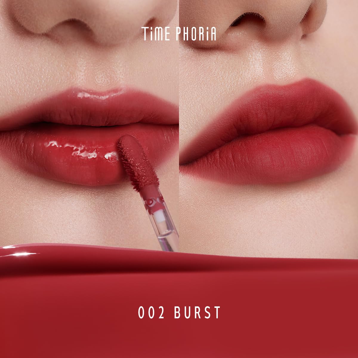 TIMEPHORIA Altera Lip Tint 002 Burst – Glossy-to-Matte, Hydrating, Weightless Lip Color