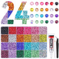 TINKRSTUFF 24000Pcs Resin Rhinestones 3mm DIY Craft Kit – Multicolor with Tweezers, Pickup Pen & B7000 Glue