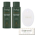 TINY SEED 2-Pack Shea Body Wash | Raw Shea Butter & Mafura Oil for Men + Free Loofah