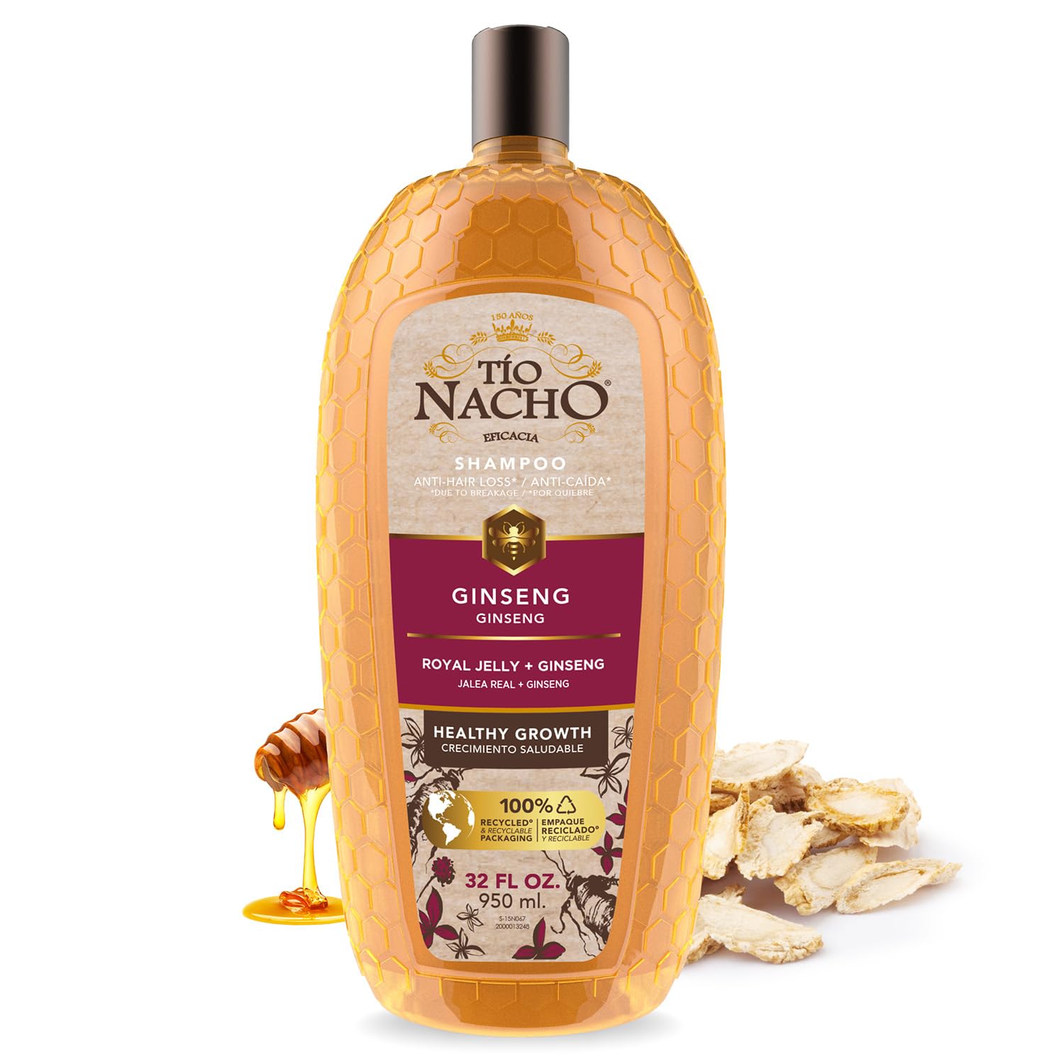 Tio Nacho Ginseng Shampoo with Royal Jelly – Strengthen & Revitalize Hair, 32 oz