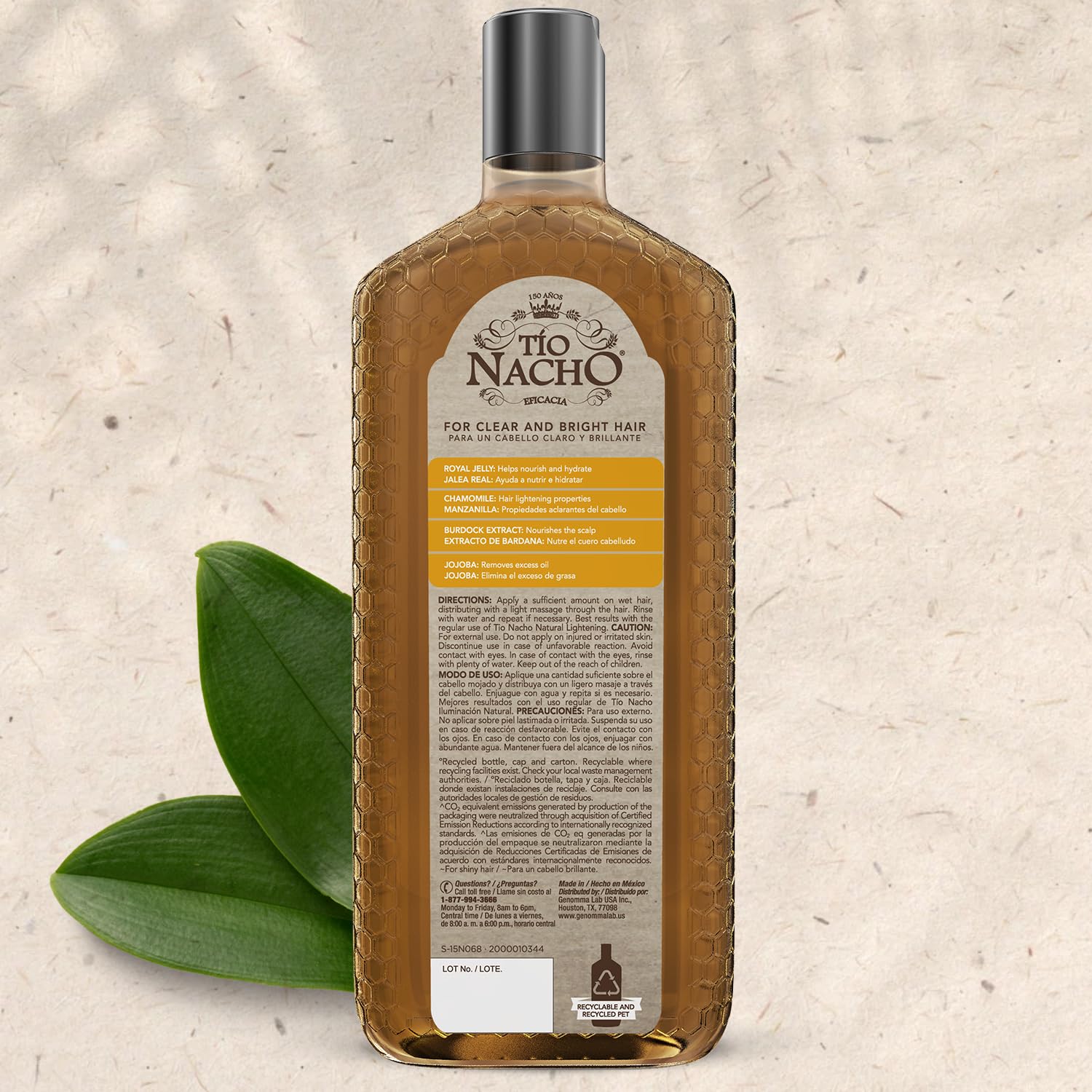 Tio Nacho Natural Lightening Shampoo with Chamomile & Royal Jelly – 3 x 14 fl oz