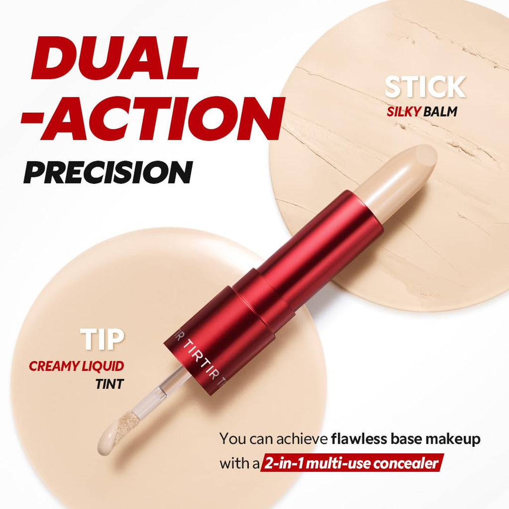 TIRTIR Glide&Hide Concealer #4N – Creamy Dual-Formula with Liquid Tip and Balm Stick