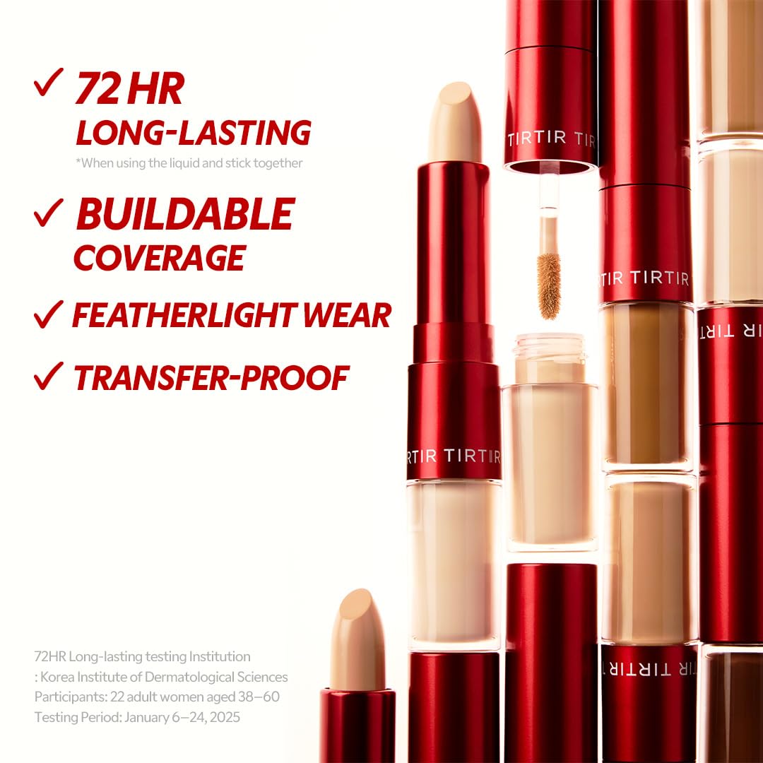 TIRTIR Glide&Hide Concealer #4N – Creamy Dual-Formula with Liquid Tip and Balm Stick