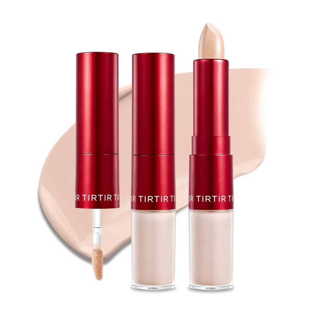 TIRTIR Glide&amp;Hide Blurring Concealer – Hydration, Crease-Proof Coverage, Dual Liquid Tip & Balm, 0.28 Oz (#2C)