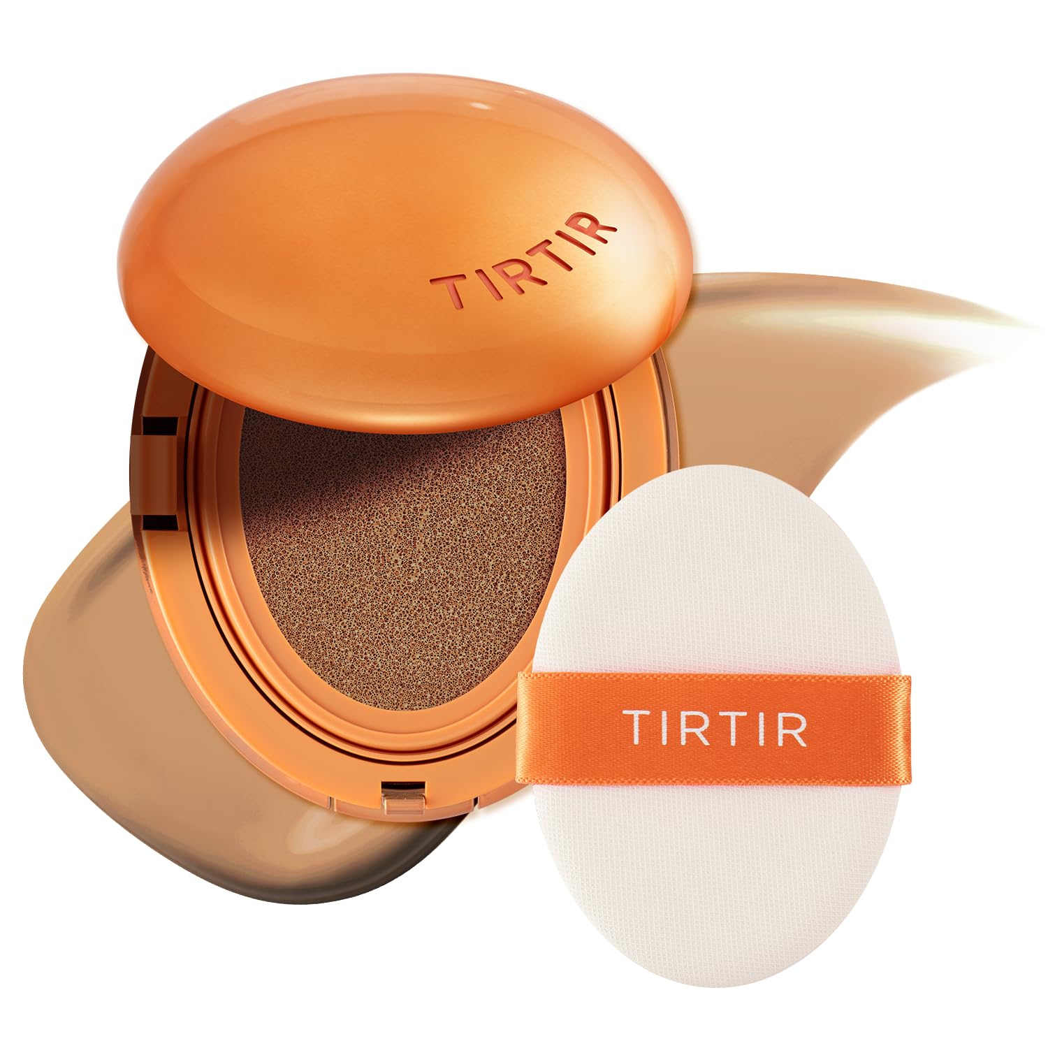 TIRTIR Mask Fit AI Filter Cushion Foundation | Semi-Matte Finish, 72-Hour Coverage, #33N Macchiato, 0.63 Fl Oz