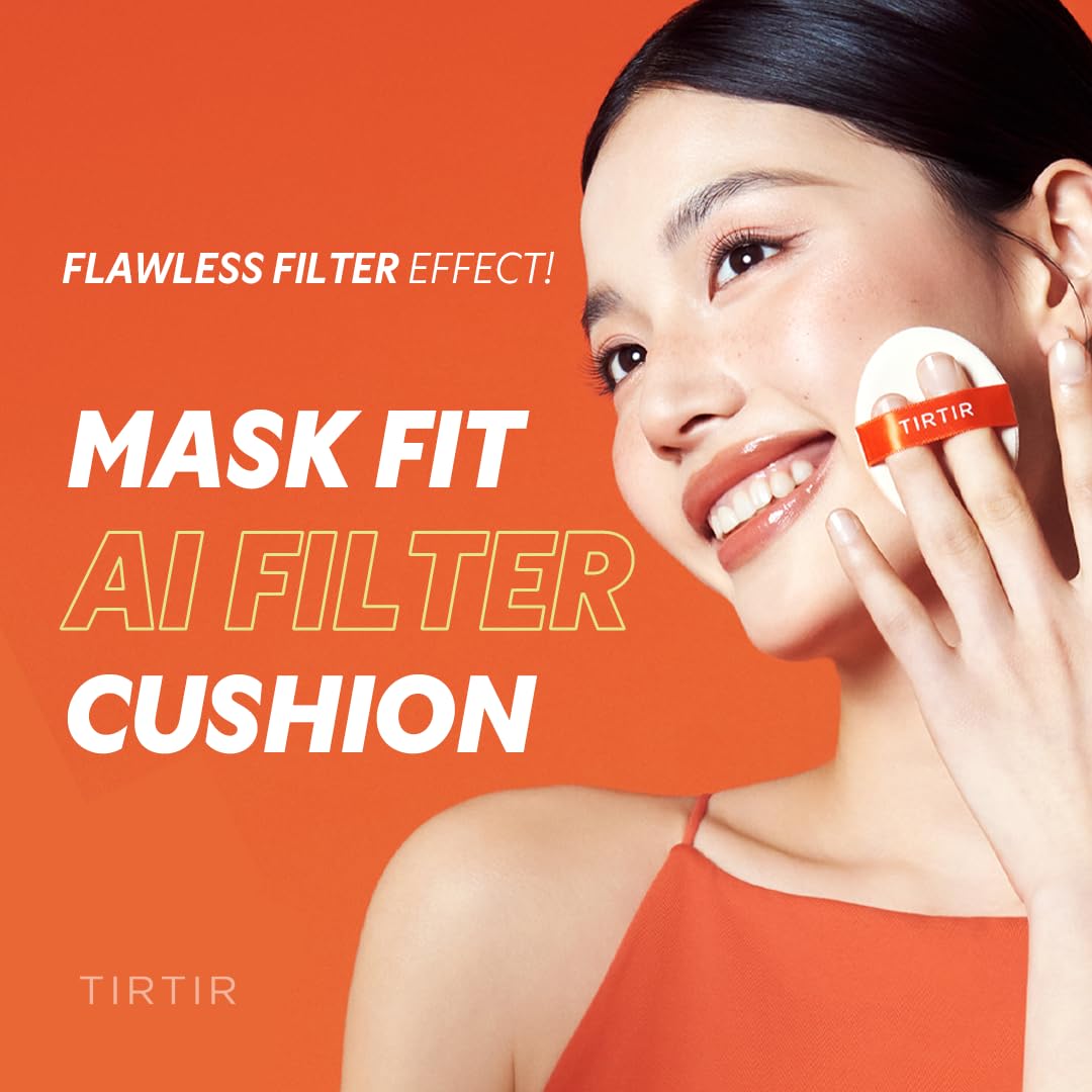TIRTIR Mask Fit AI Filter Cushion Foundation – Semi-Matte, 72-Hour Coverage #11C Cool Rosy