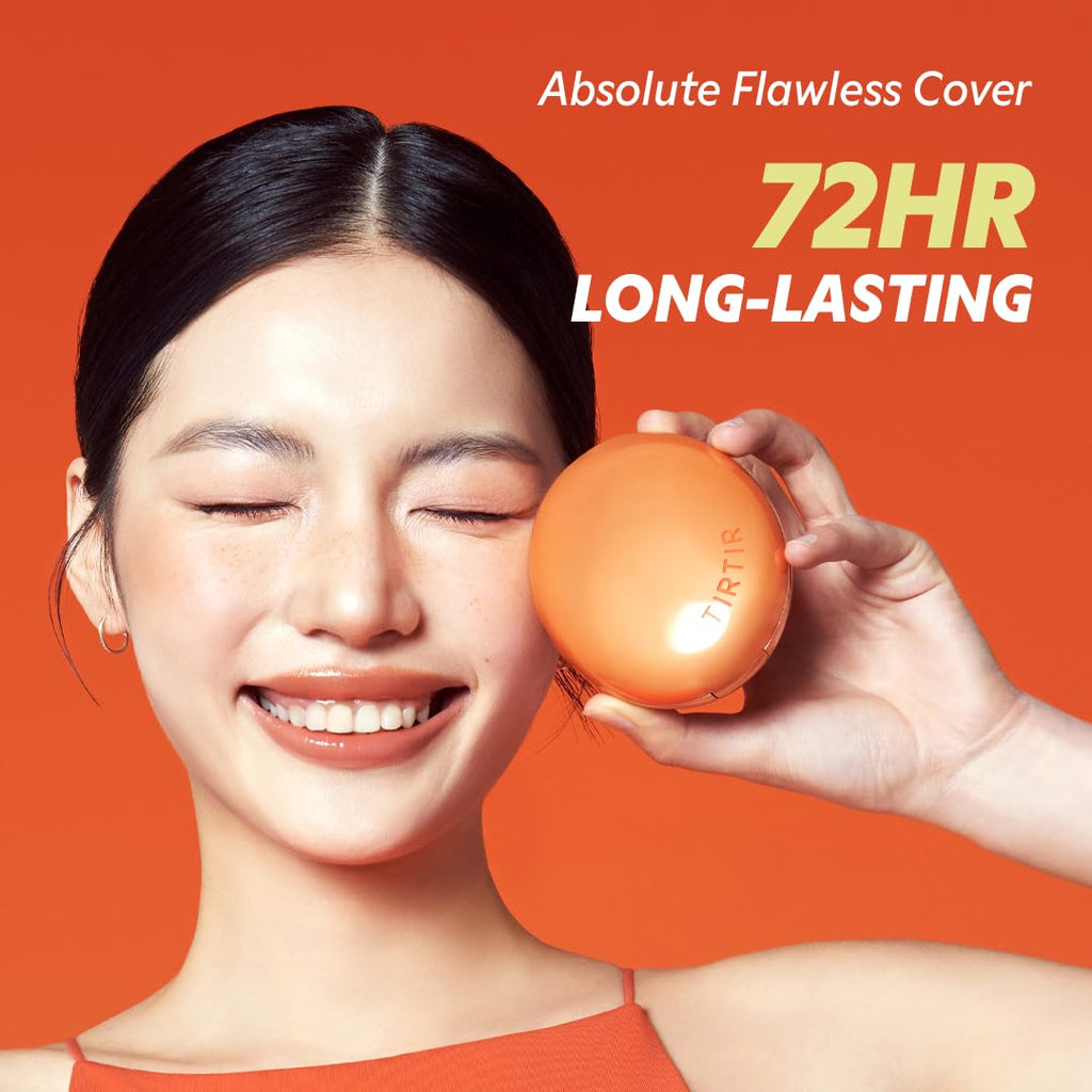 TIRTIR Mask Fit AI Filter Cushion Foundation | AI-Like Poreless Semi-Matte Finish, Up to 72-Hour Coverage in #21W Natural Ivory, 0.63 fl oz