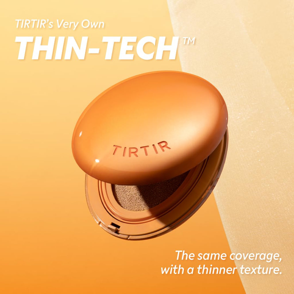 TIRTIR Mask Fit AI Filter Cushion Foundation | Semi-Matte Finish, 72-Hour Coverage, #33N Macchiato, 0.63 Fl Oz