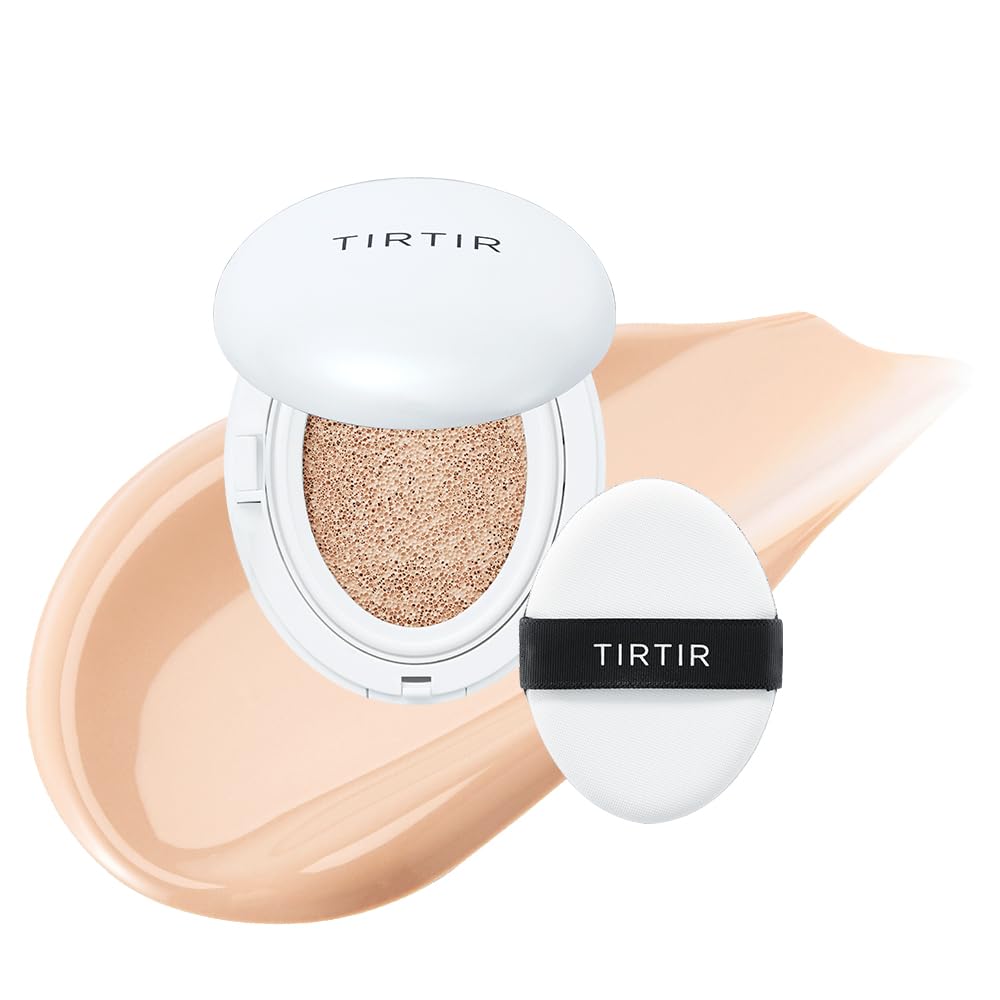 TIRTIR My Glow Cream Cushion Mini #17C Porcelain | Natural Coverage, Hydration, Semi-Glow Finish, 24-Hour Longevity