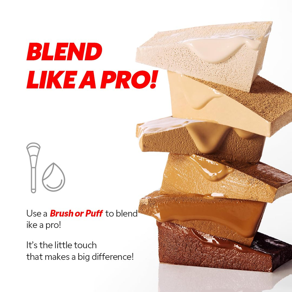 TIRTIR Mini Mask Fit Red Foundation – 72H Wear, Skin-Fit Satin Finish, 30 Shades, 0.34oz