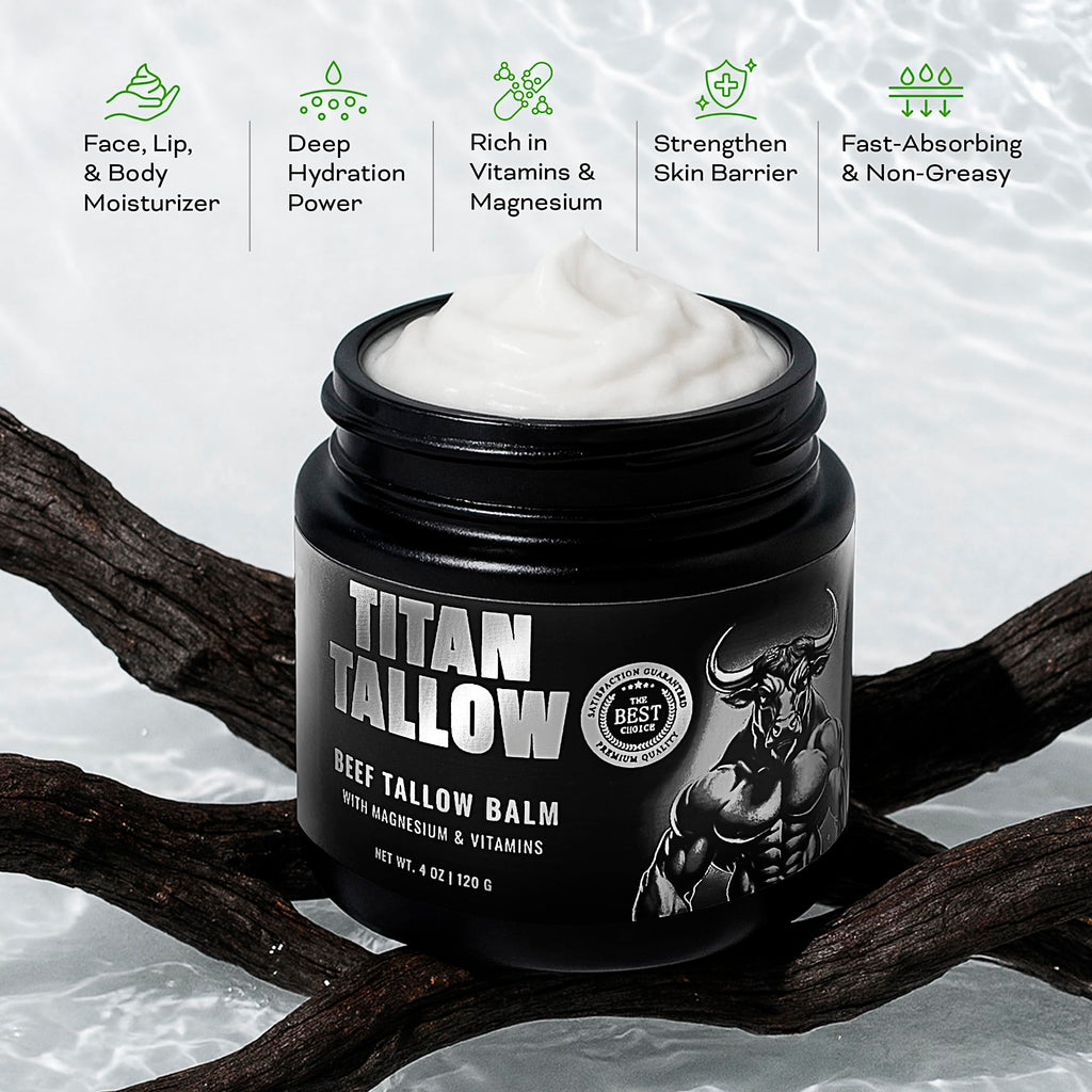 Titan Tallow Beef Tallow Balm with Magnesium – Sleep Support, Muscle Relief & Deep Hydration