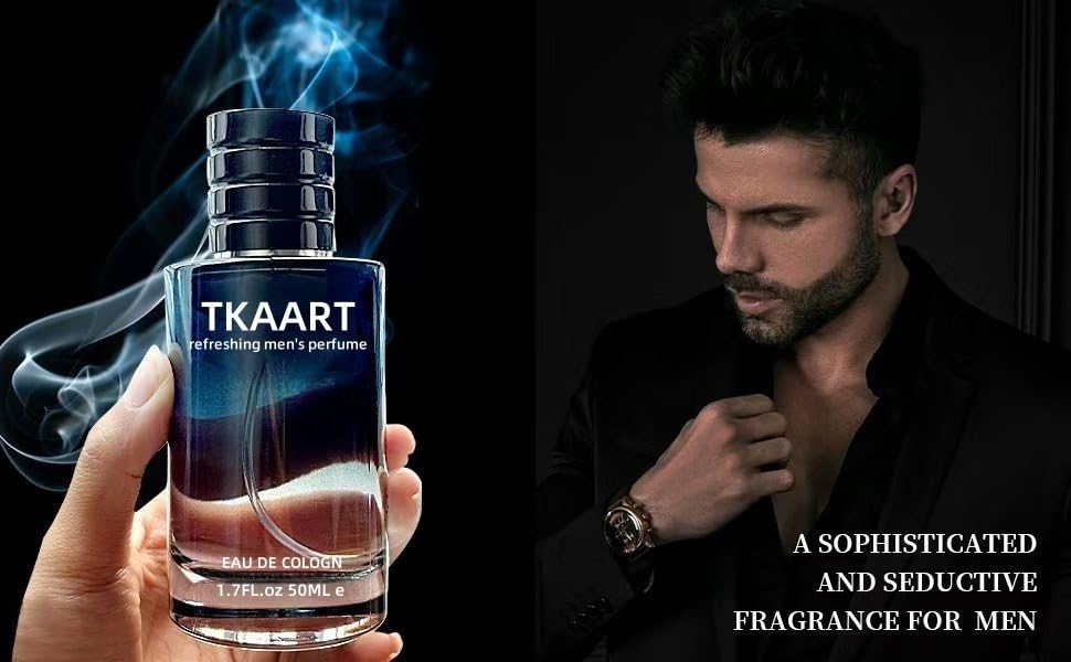 TKAART Cologne for Men – Fresh Lemon Pepper EDT with Cedar Base, 50ml Portable Bottle