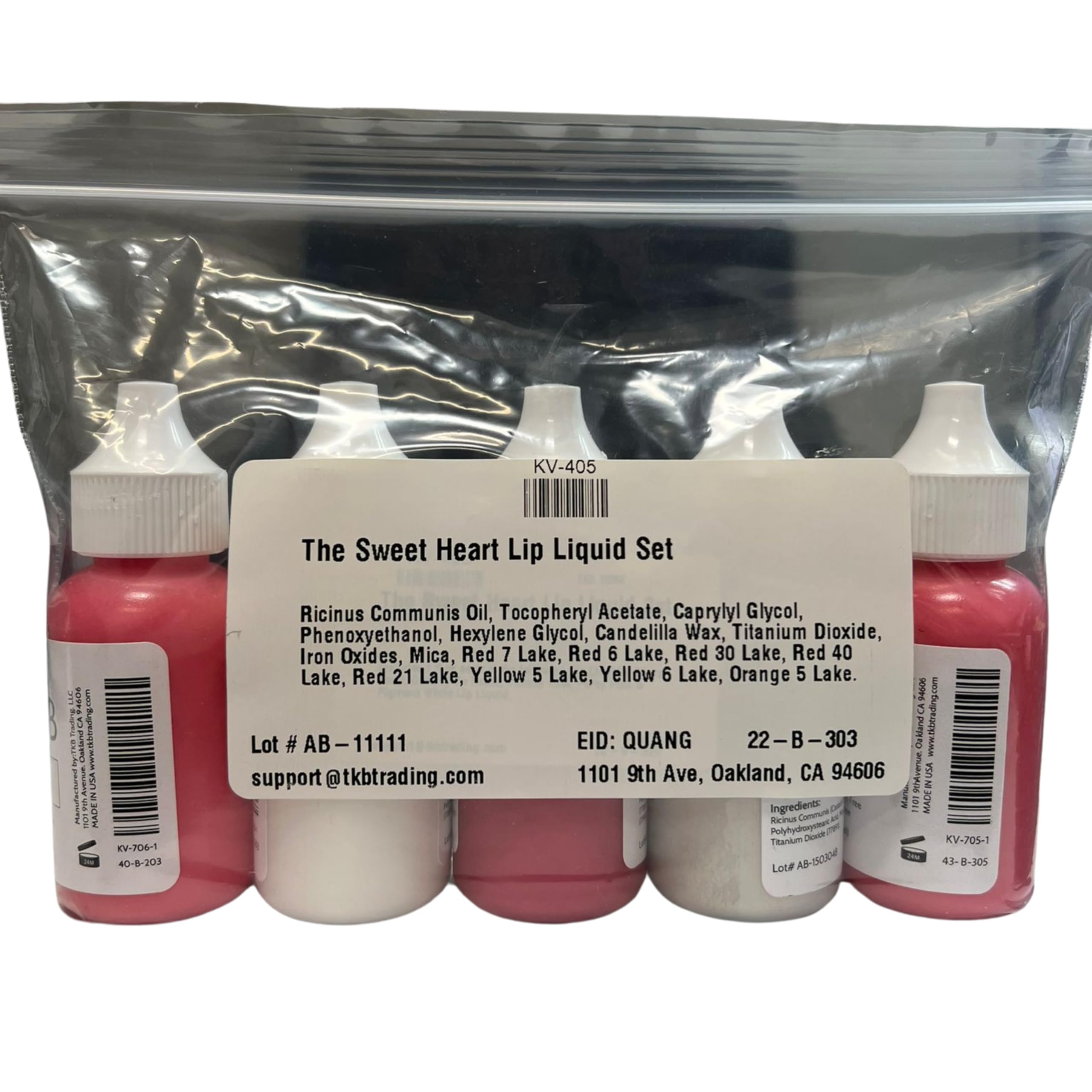 TKB Sweet Heart Lip Liquid Set – Vegan Lip Pigments in Castor Oil | TKB Trading, LLC