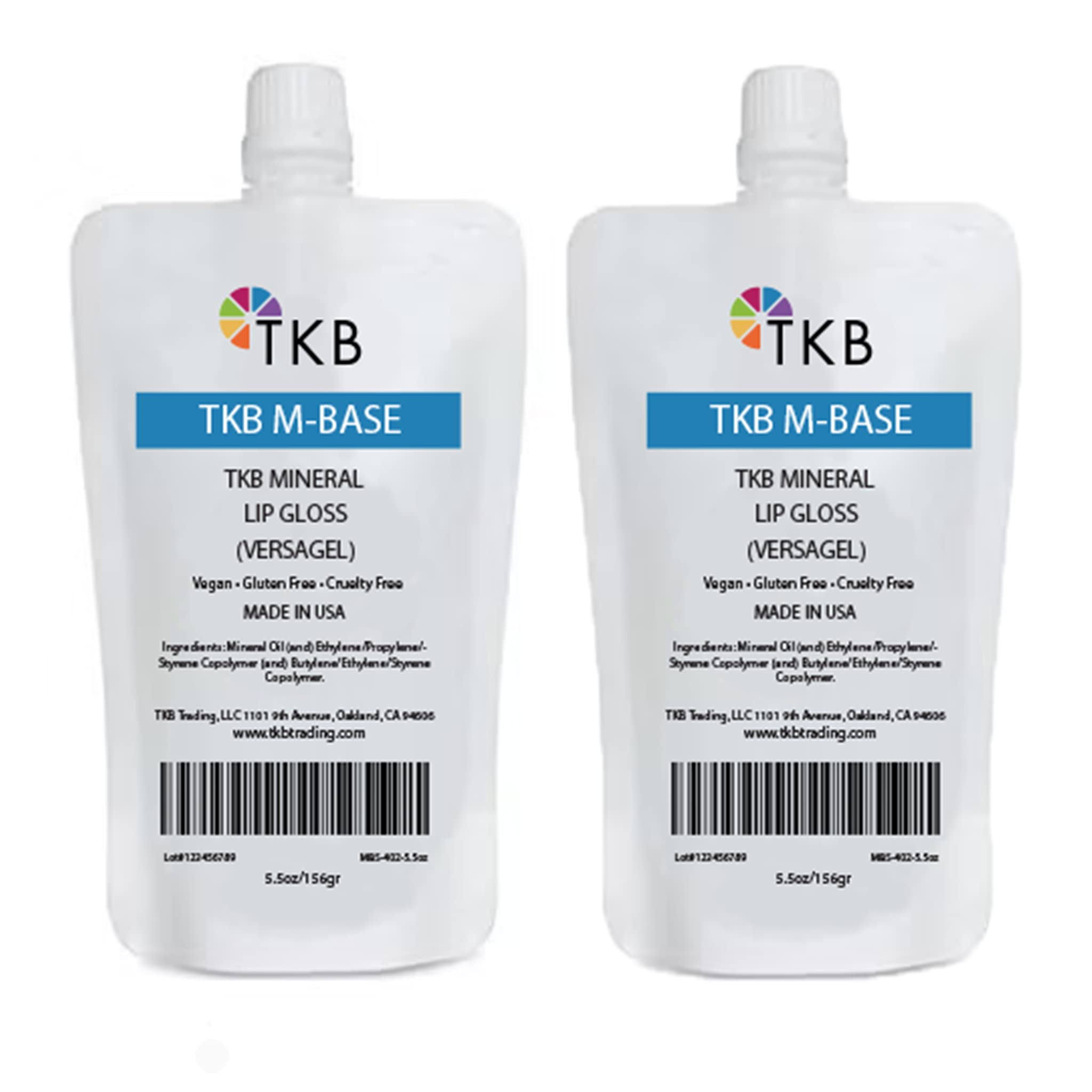 TKB Mineral Lip Gloss M-Base | Clear Versagel Base for DIY Lip Gloss (USA Made, 11 oz)