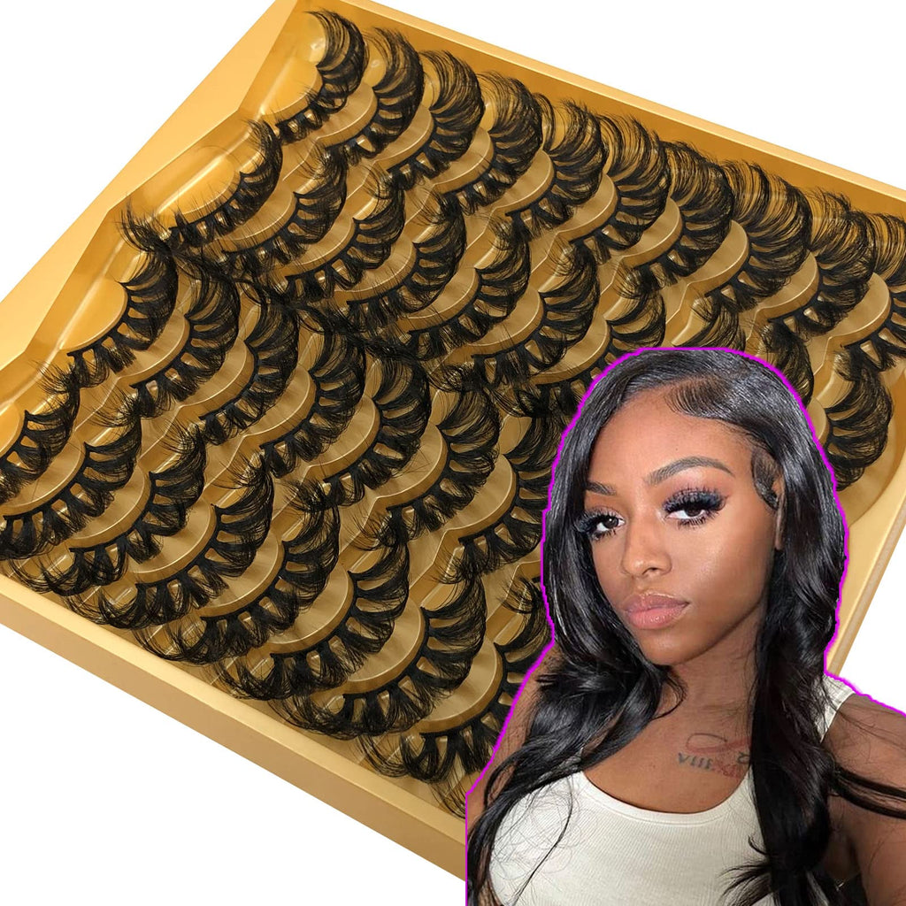 TMIELYBS 25mm Mink Lashes – Dramatic Full-Volume 20 Pairs Pack (VG40) by TIMELABS
