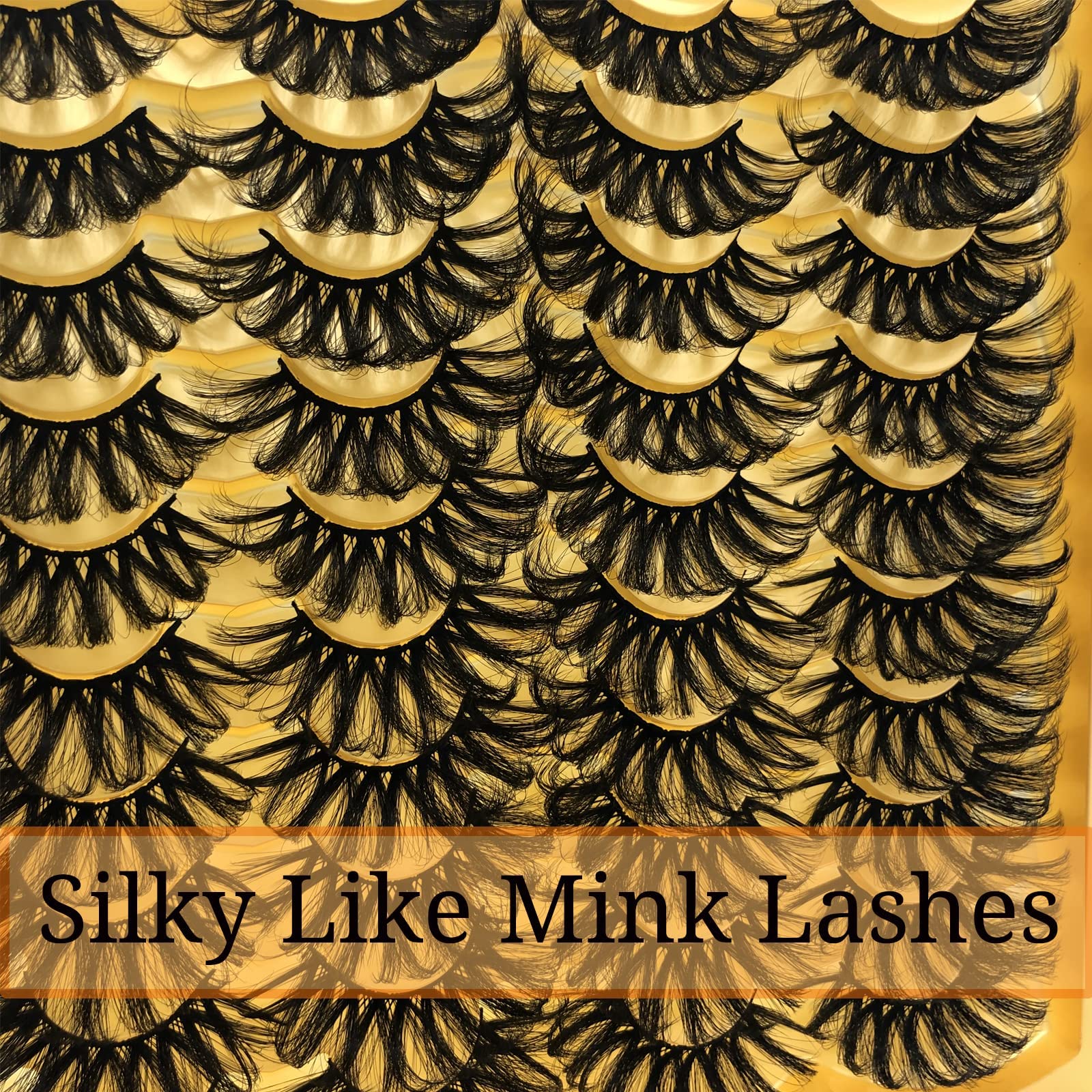 TMIELYBS 25mm Mink Lashes – 20 Pairs Dramatic 5D Full-Volume Wispy Eyelashes (VG38) Wholesale