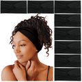 Tobeffect Black Headbands for Women | Non-Slip Turban Headband, Boho Elastic Hair Accessory (Black Grace)