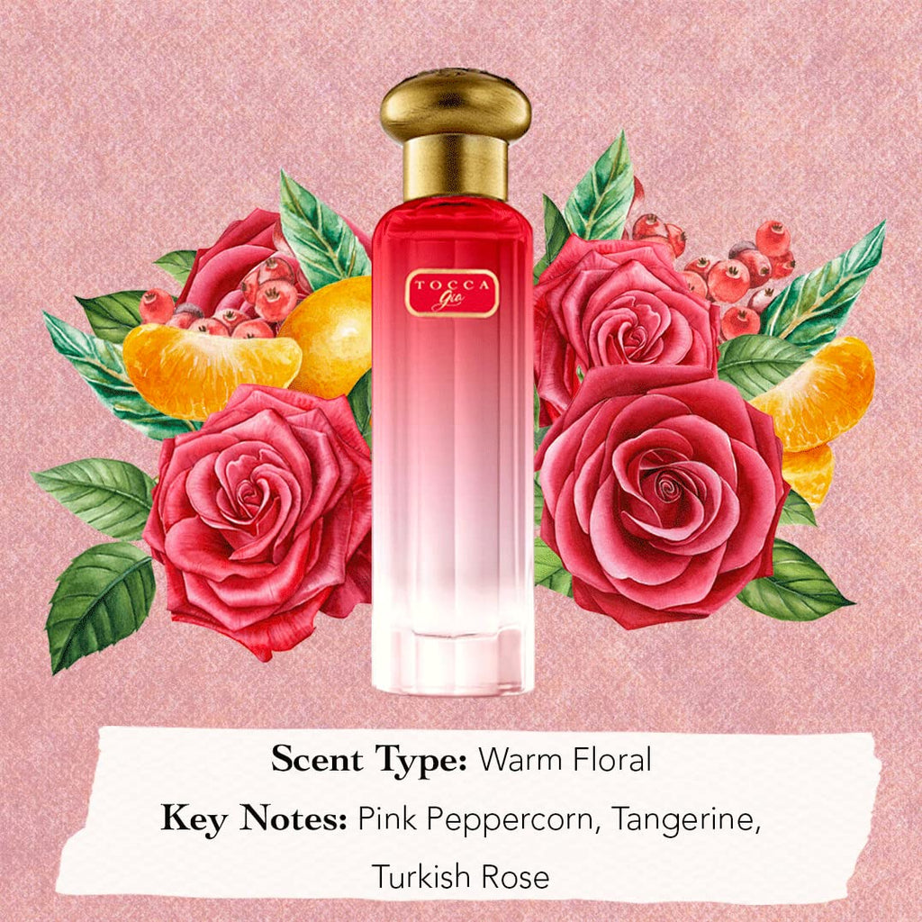 Tocca Gia Perfume for Women – 0.68 oz Warm Floral Fragrance with Turkish Rose