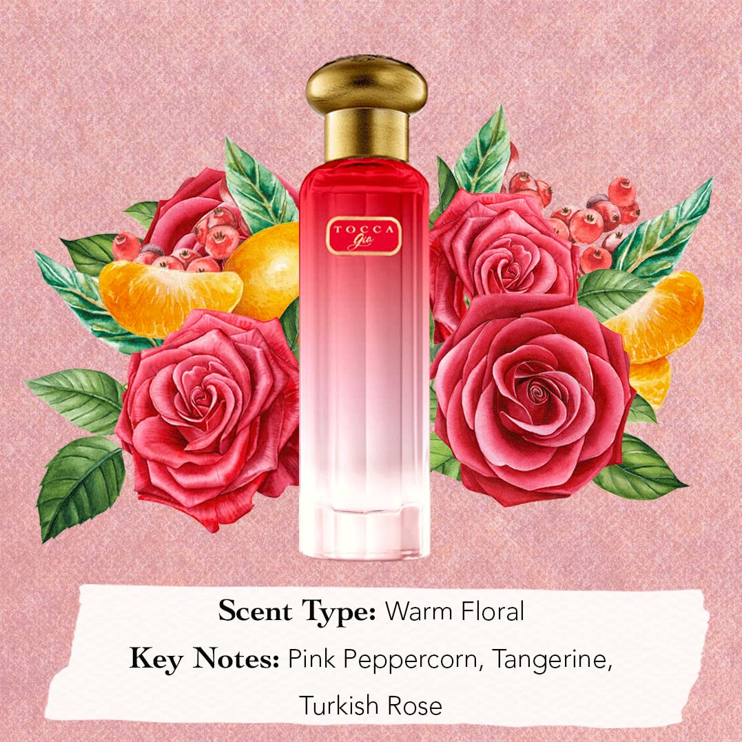 Tocca Gia Perfume for Women – 0.68 oz Warm Floral Fragrance with Turkish Rose