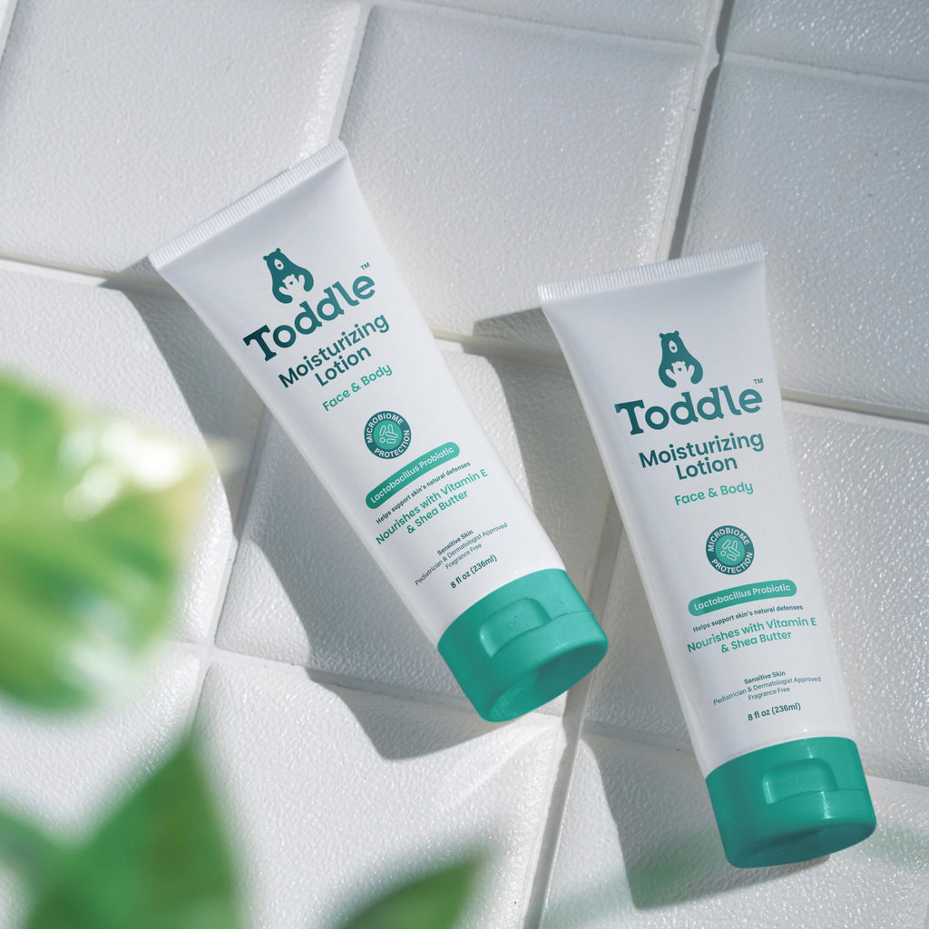 Toddle Probiotic Moisturizing Lotion for Face & Body – Fragrance-Free, Pediatrician-Approved 1.7oz Travel Size