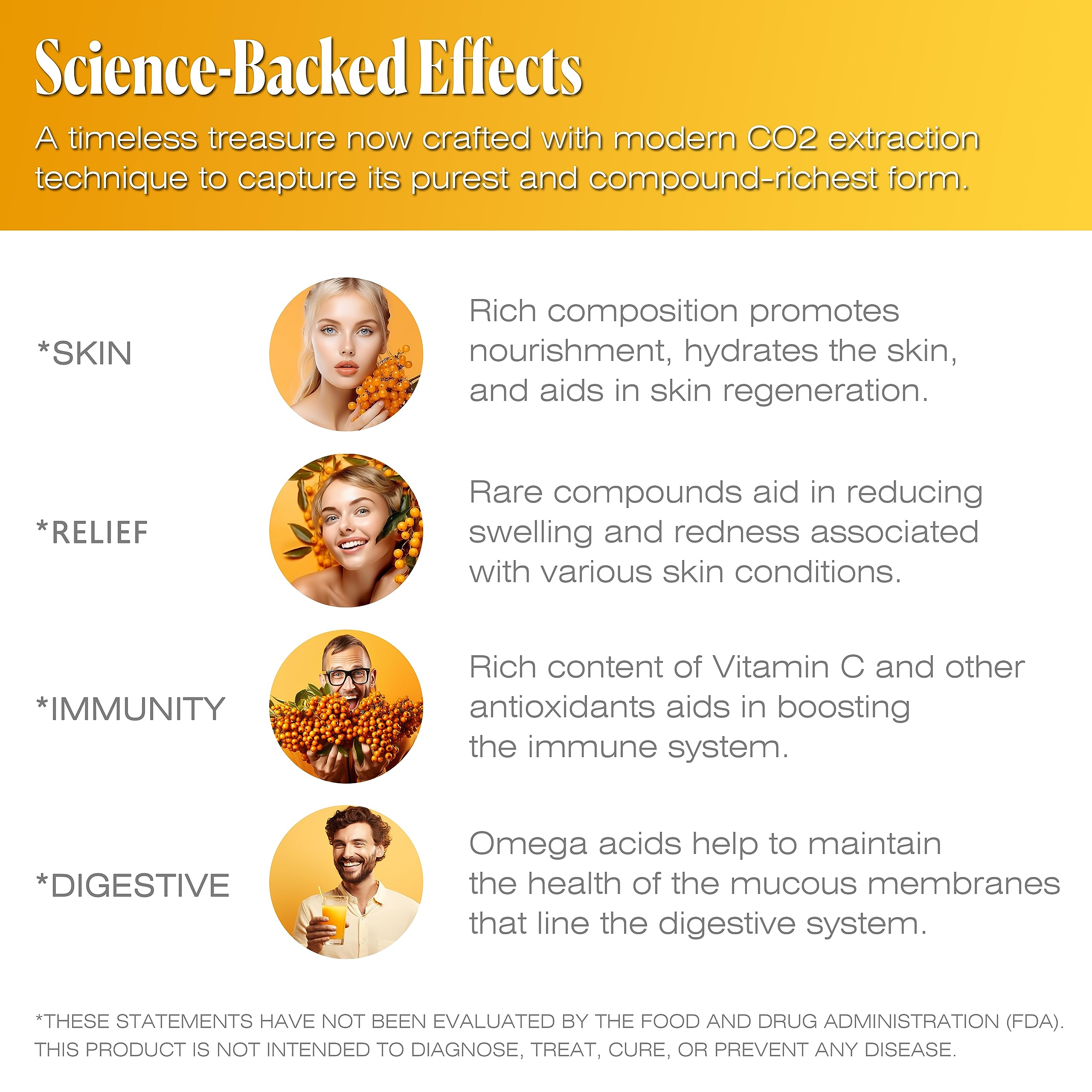 TODICAMP Sea Buckthorn Oil Organic - Cold-Pressed Seabuckthorn Oil for Skin, Digestive Wellness & Immune Support