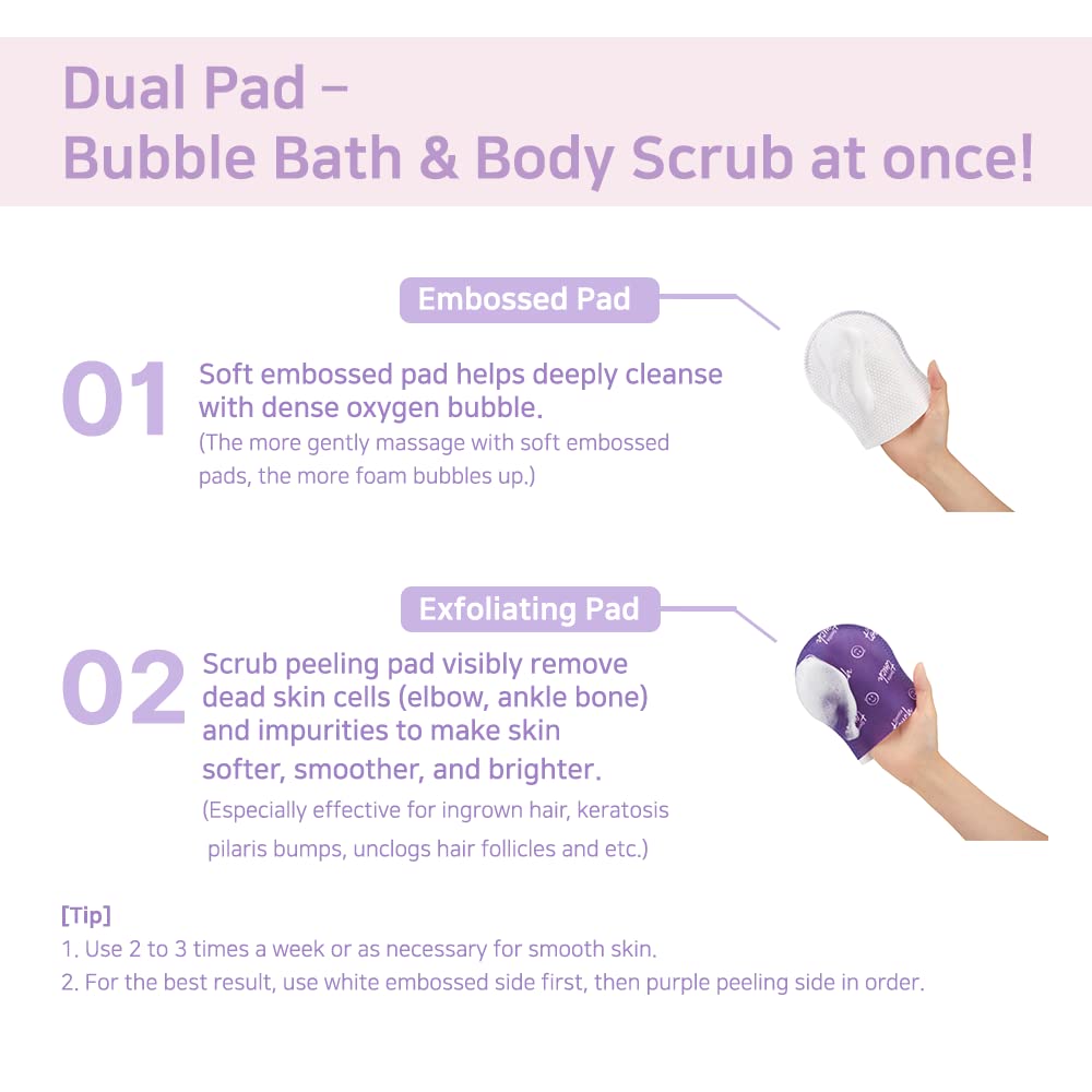 TOI:L Gentle Touch Bubble Peeling Pad – Dual Sided Body Exfoliator for Home Spa