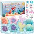 Toidgy Mermaid Bath Bombs for Kids – 8-Piece Organic Surprise Toy Bath Set for Girls