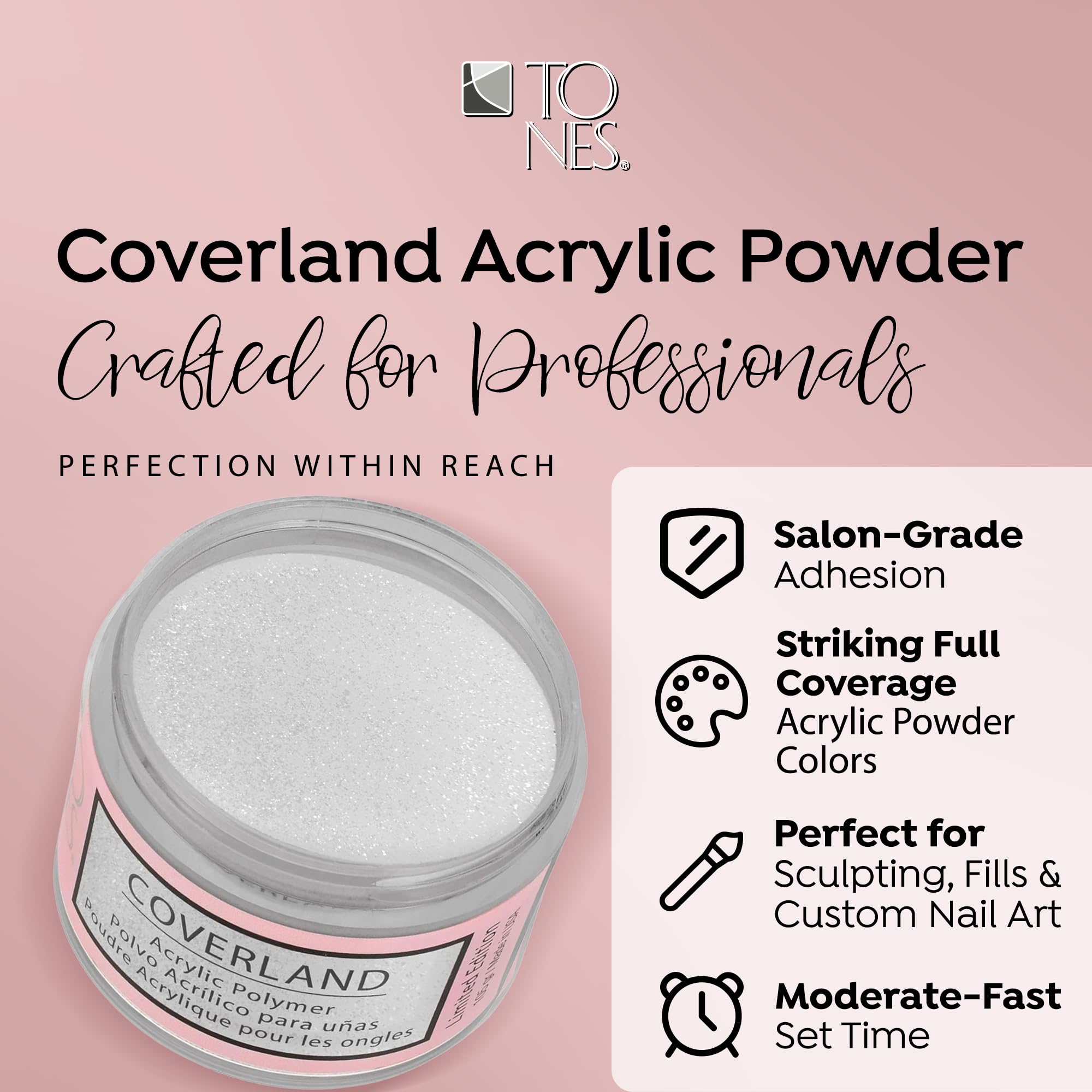 TONES Coverland Acrylic Powder 3.5oz Ice Queen – Limited Edition