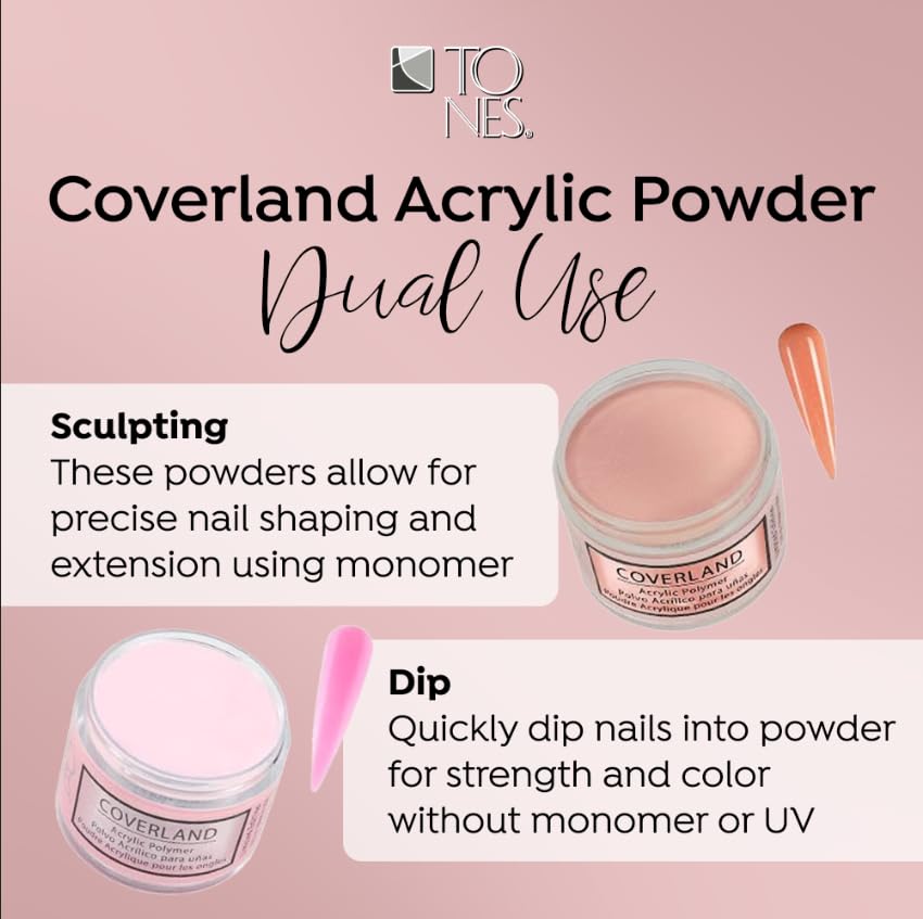 Coverland Acrylic Powder 3.5oz Light White – Limited Edition | TONES