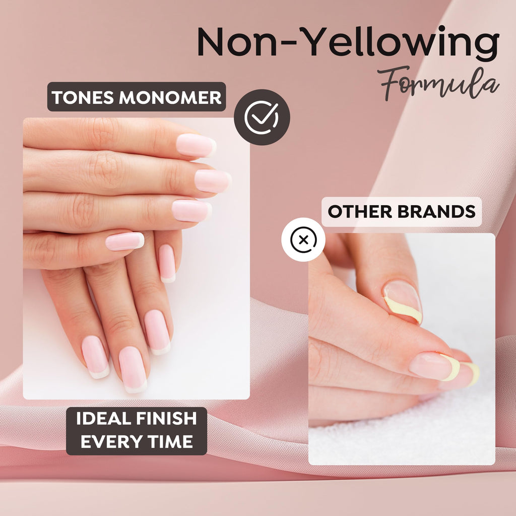 TONES Monomer Acrylic Nail Liquid – Watermelon (16 oz) MMA-Free, Self-Leveling