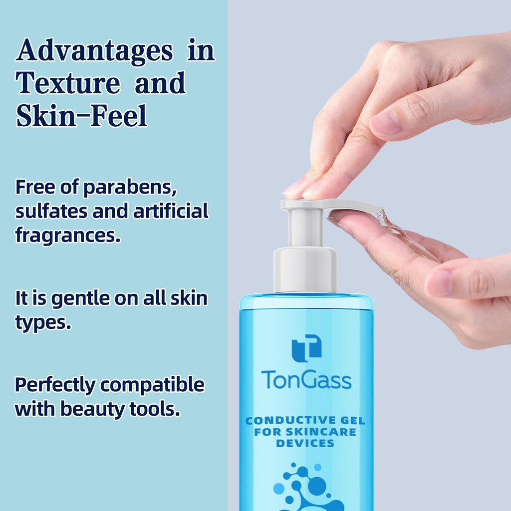 TonGass Conductive Gel for Microcurrent & LED Facial Devices | Hydrating Gel with Hyaluronic Acid & Collagen Peptides